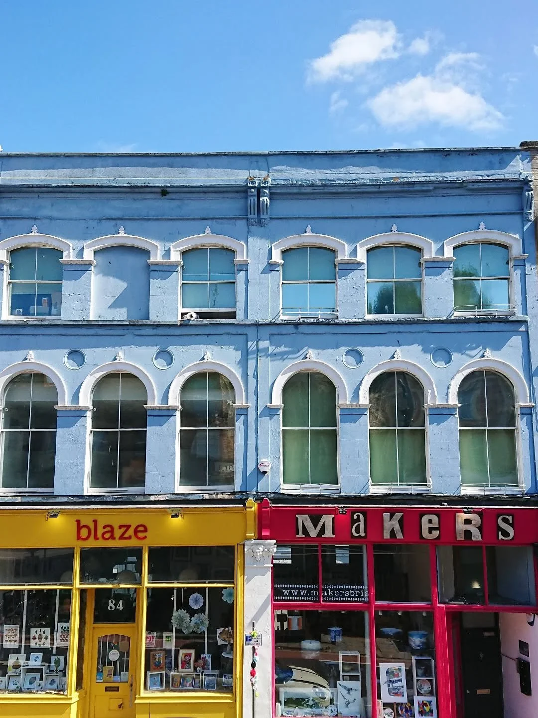 The freshly painted shopfronts of @blazeshopbristol and @makersbristol on Colston Street are looking gorgeous in the sun! ☀️☀️ (and they have gorgeous gifts to see inside too!) ☀️☀️ Come and see for yourself today, and also discover all the other lov