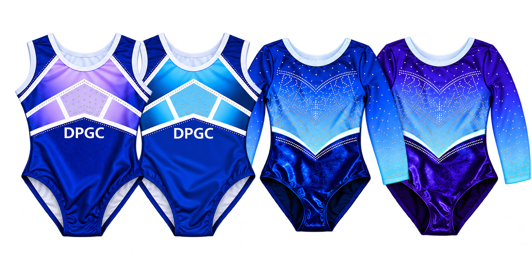 Four blue and purple DPGC leotards.png