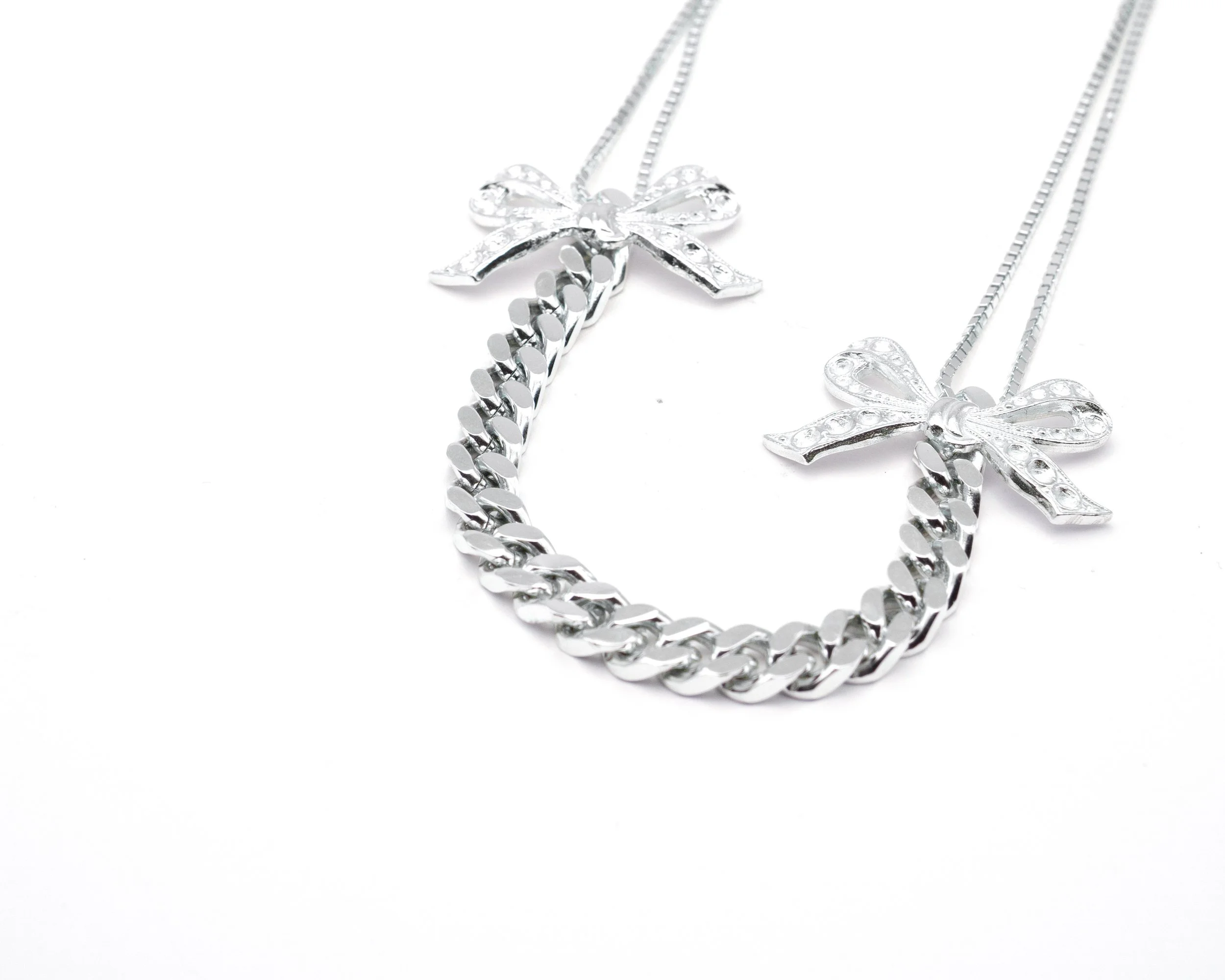 ★Hei★ sv925 plain cubic ribbon necklace HE24SPNSG665XXFR The Ribbon' necklace by Iris Nieuwenburg — the pool