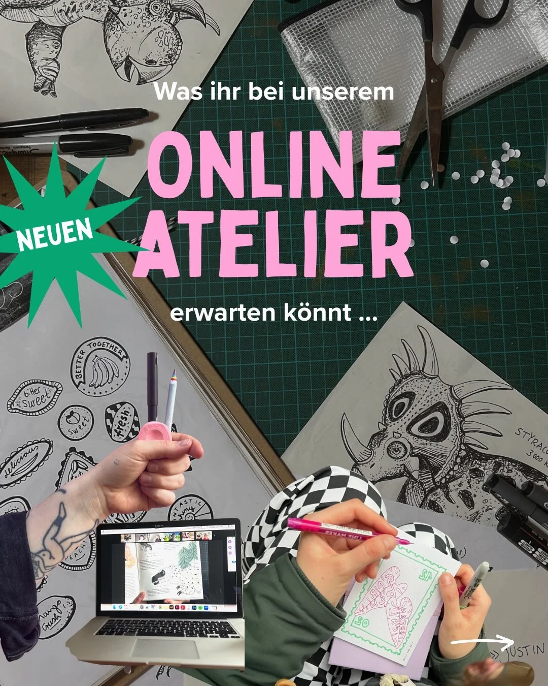 Um euch nochmal ein kleinen Vorgeschm&auml;ckle zu geben auf das was da jetzt kommt 🫶🏼 Habt ihr noch Fragen zum Online Atelier? ☺️