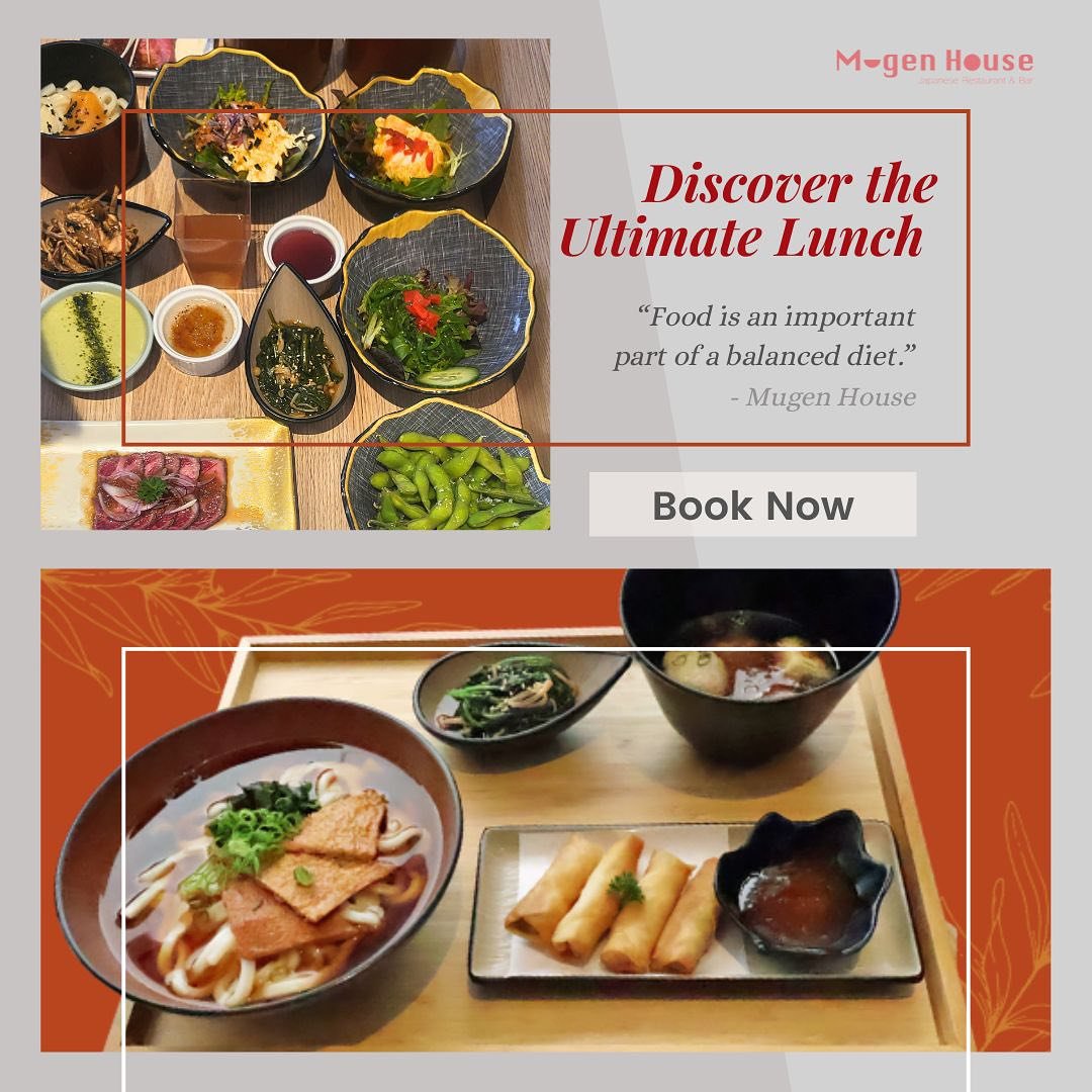 🌸 Discover the Ultimate Lunch Experience at Mugen House! 🌸

Our lunch sets are crafted to bring you a balanced, delightful taste of authentic Japanese cuisine. From refreshing salads to savory mains, each dish is prepared with precision and care, m