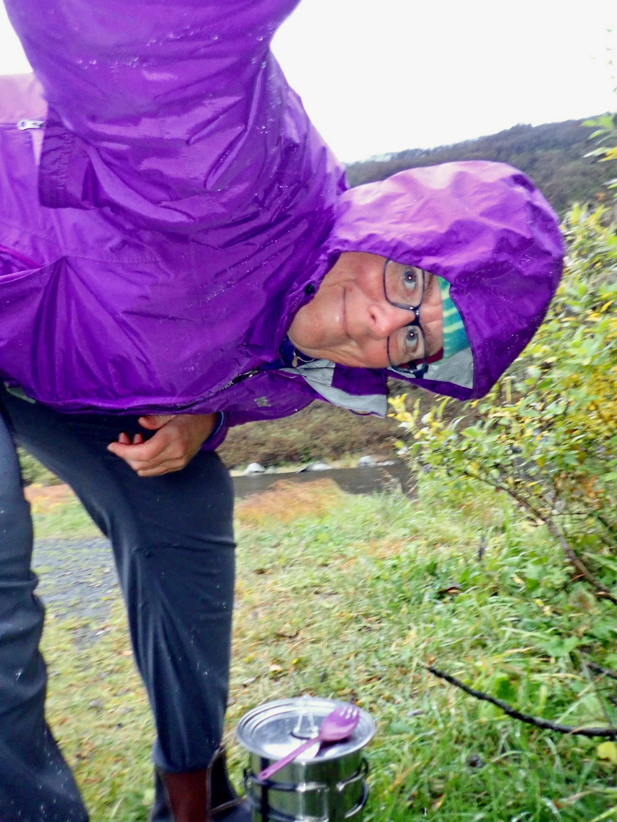 Morning coffee from the camp kitchen.