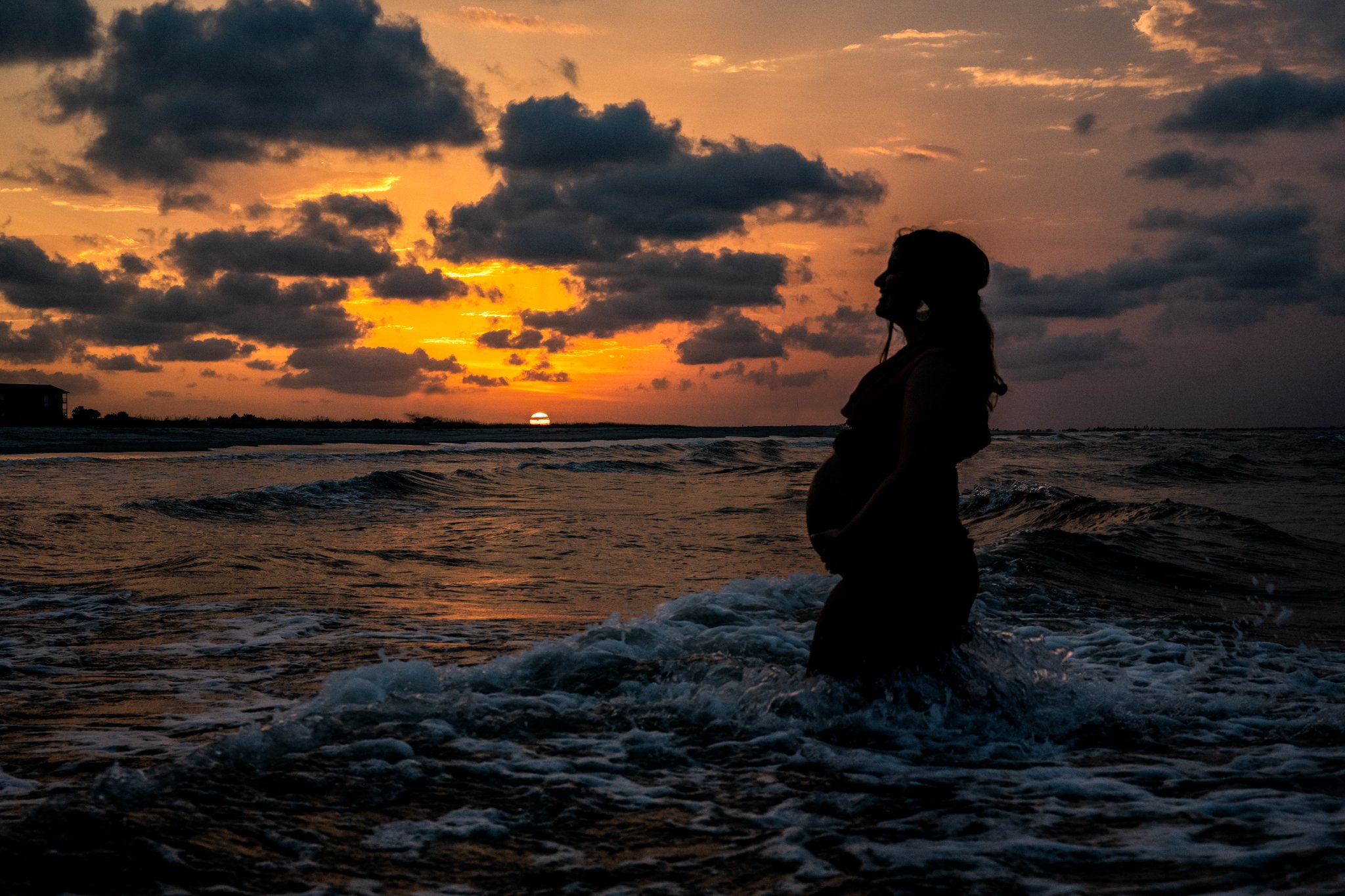 Tybee Island Sunset Maternity Session 