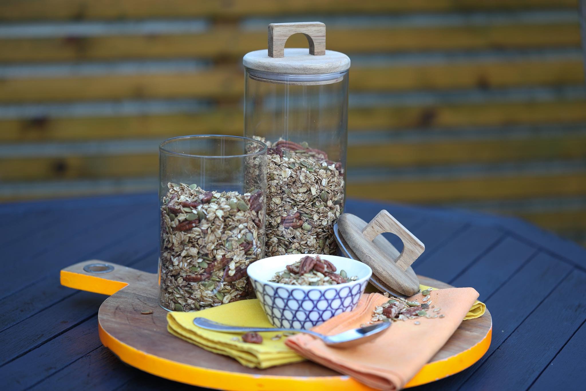 Pecan and maple granola