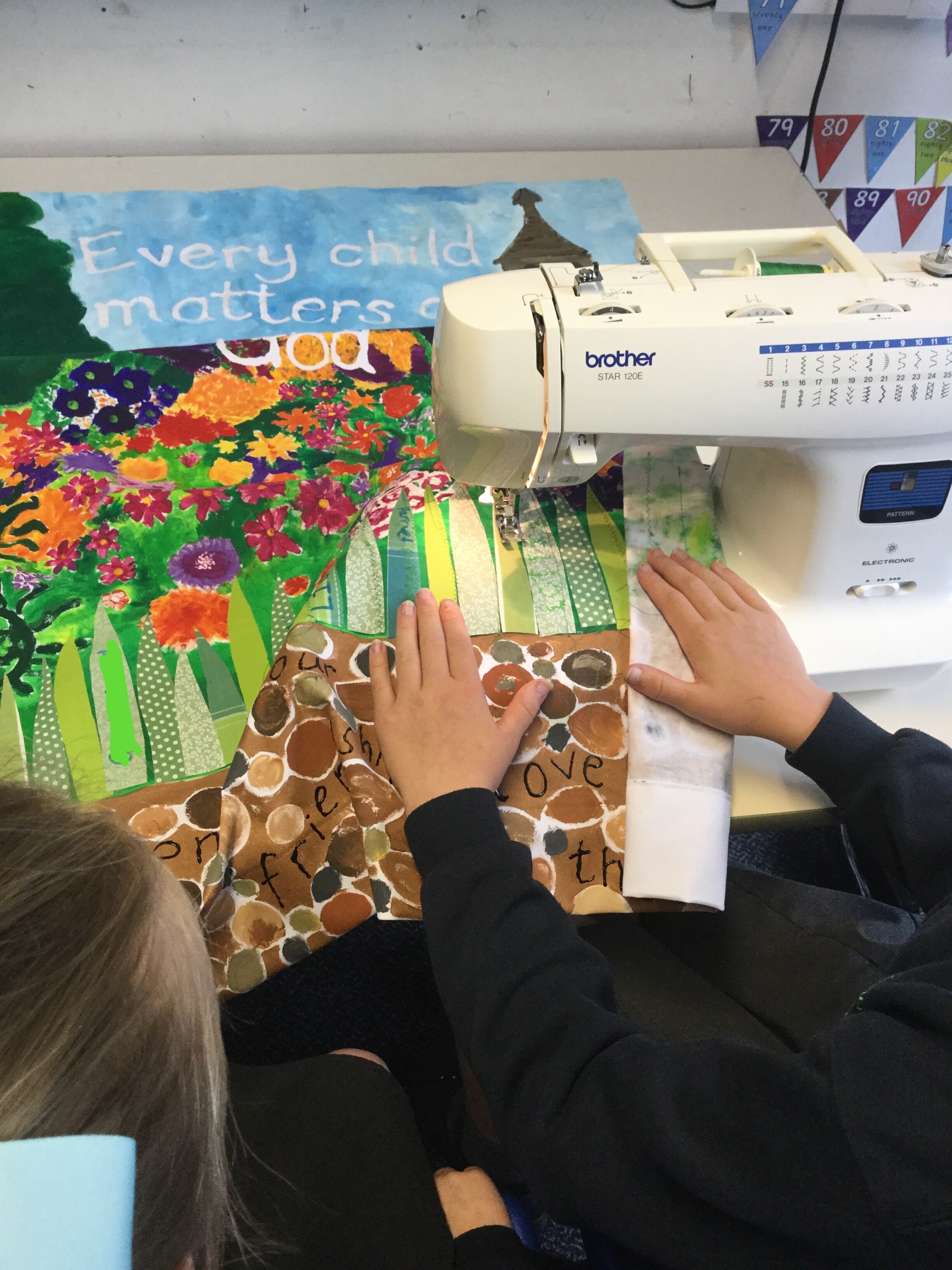 Machine sewing decorative stitches
