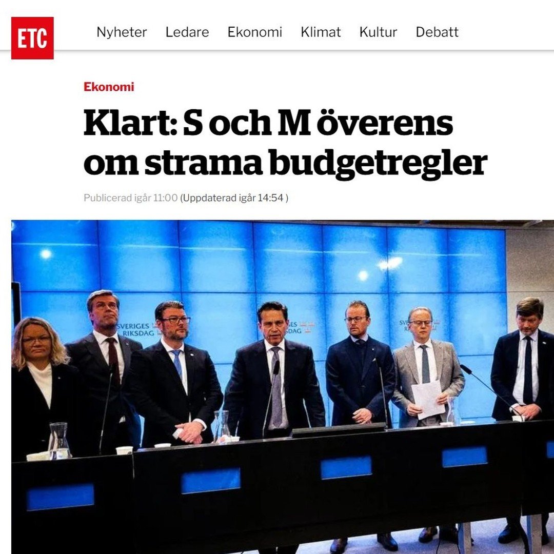 S&aring; vad h&auml;nde ig&aring;r? 

Jo, man kom fram till ett nytt finanspolitiskt ramverk f&ouml;r Sverige som ska g&auml;lla i &aring;tta &aring;r. S kunde varit tungan p&aring; v&aring;gen f&ouml;r att g&ouml;ra ett rej&auml;lt omtag, men det gj