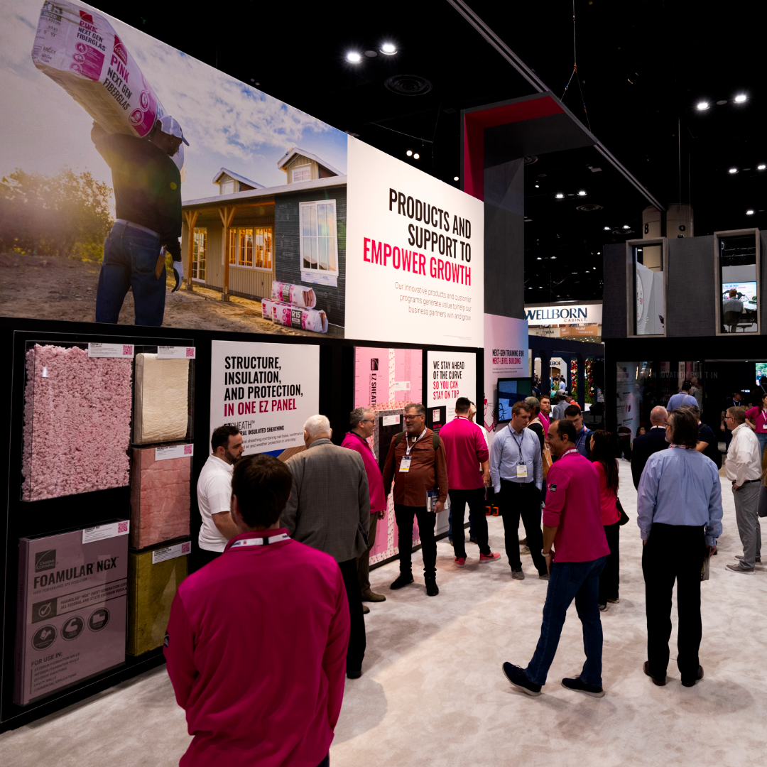 Integrated product displays for Owens Corning roofing and insulation solutions