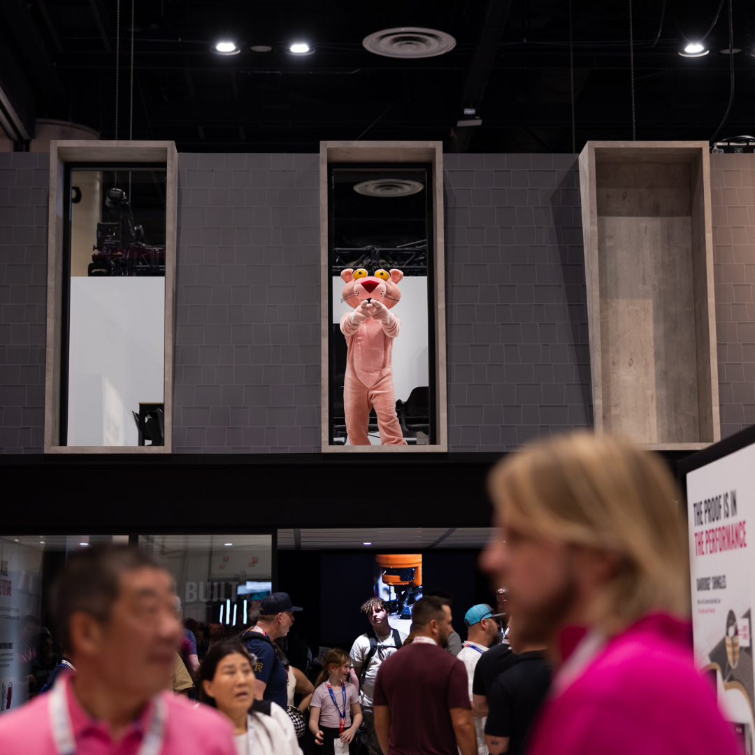 Hospitality and meeting spaces inside the Owens Corning IBS 2026 experience