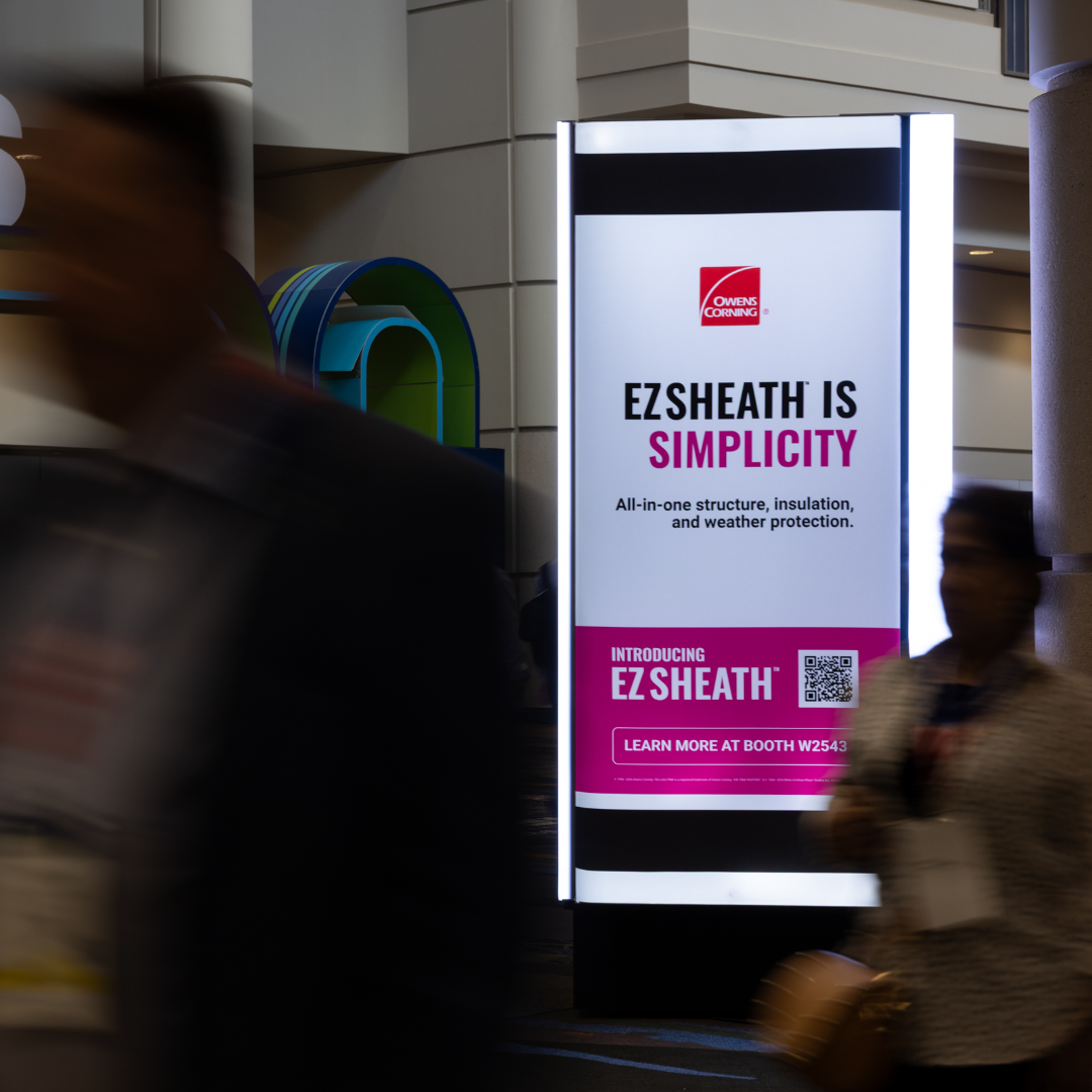 Integrated product displays for Owens Corning roofing and insulation solutions