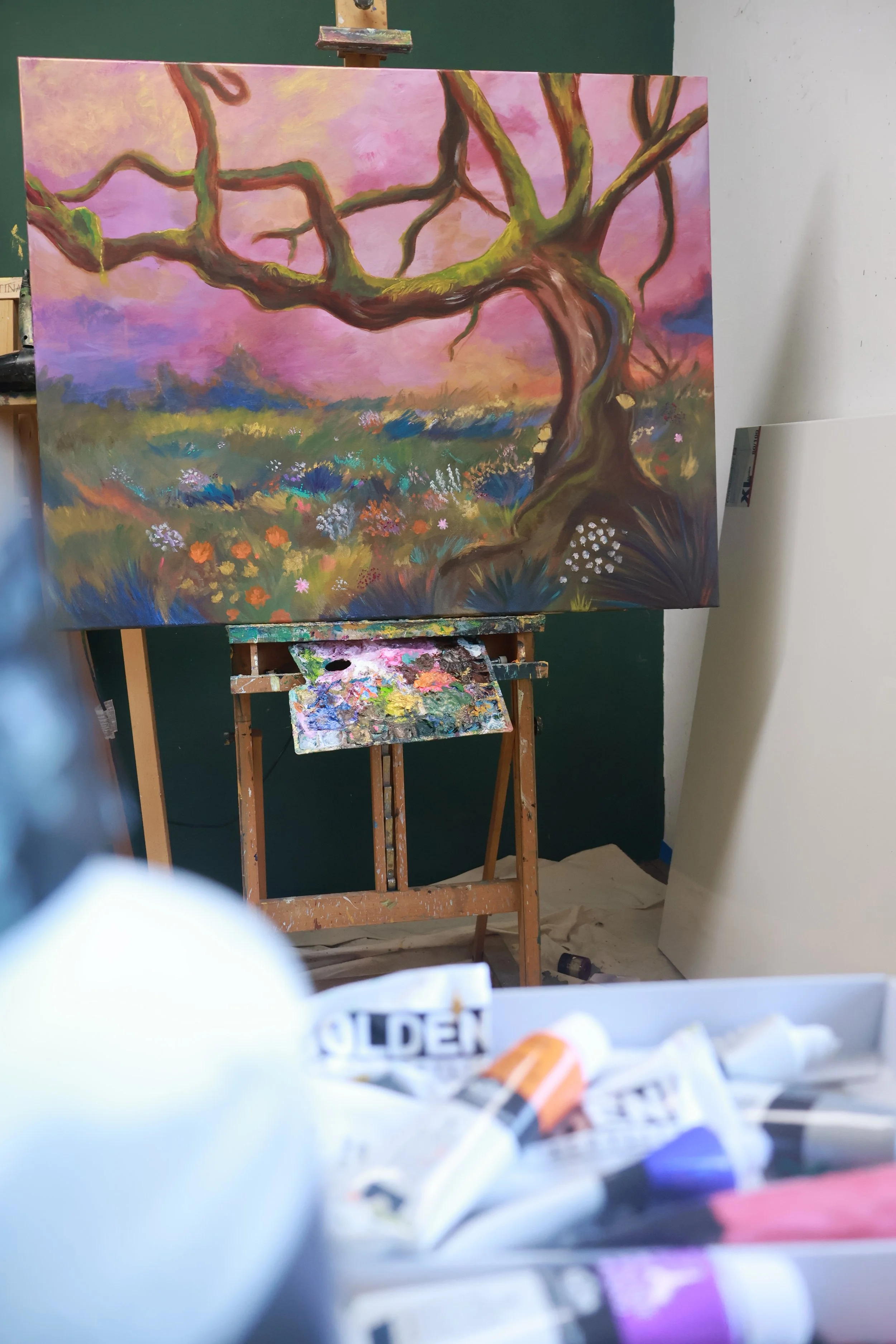 Farbenfrohes Acrylgemälde