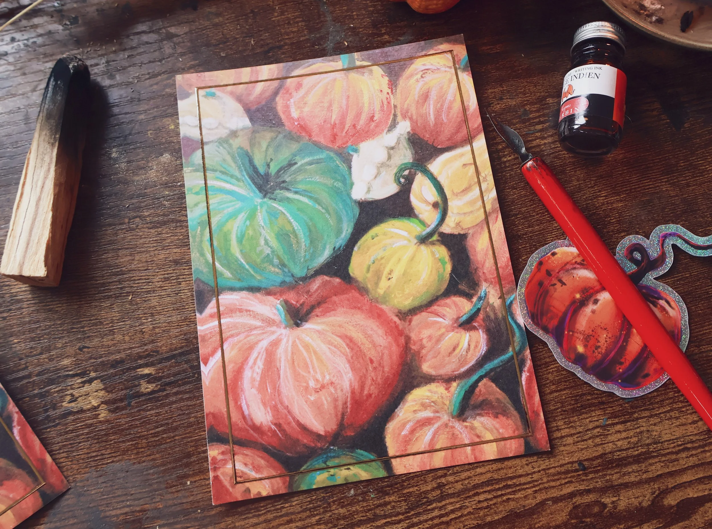 Postkarte im Herbst