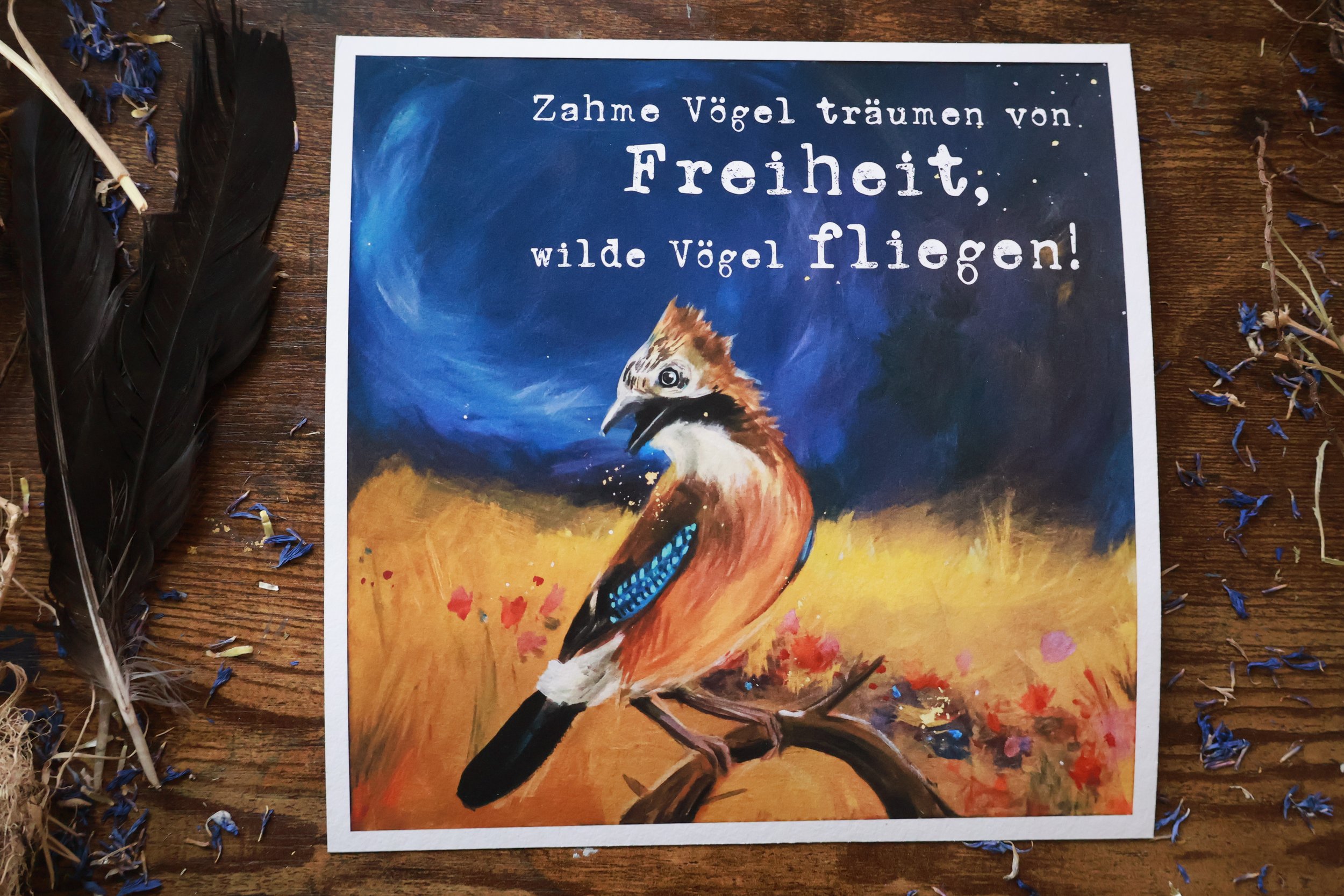 Kunstdruck „Seelenwildnis – Wilde Vögel“