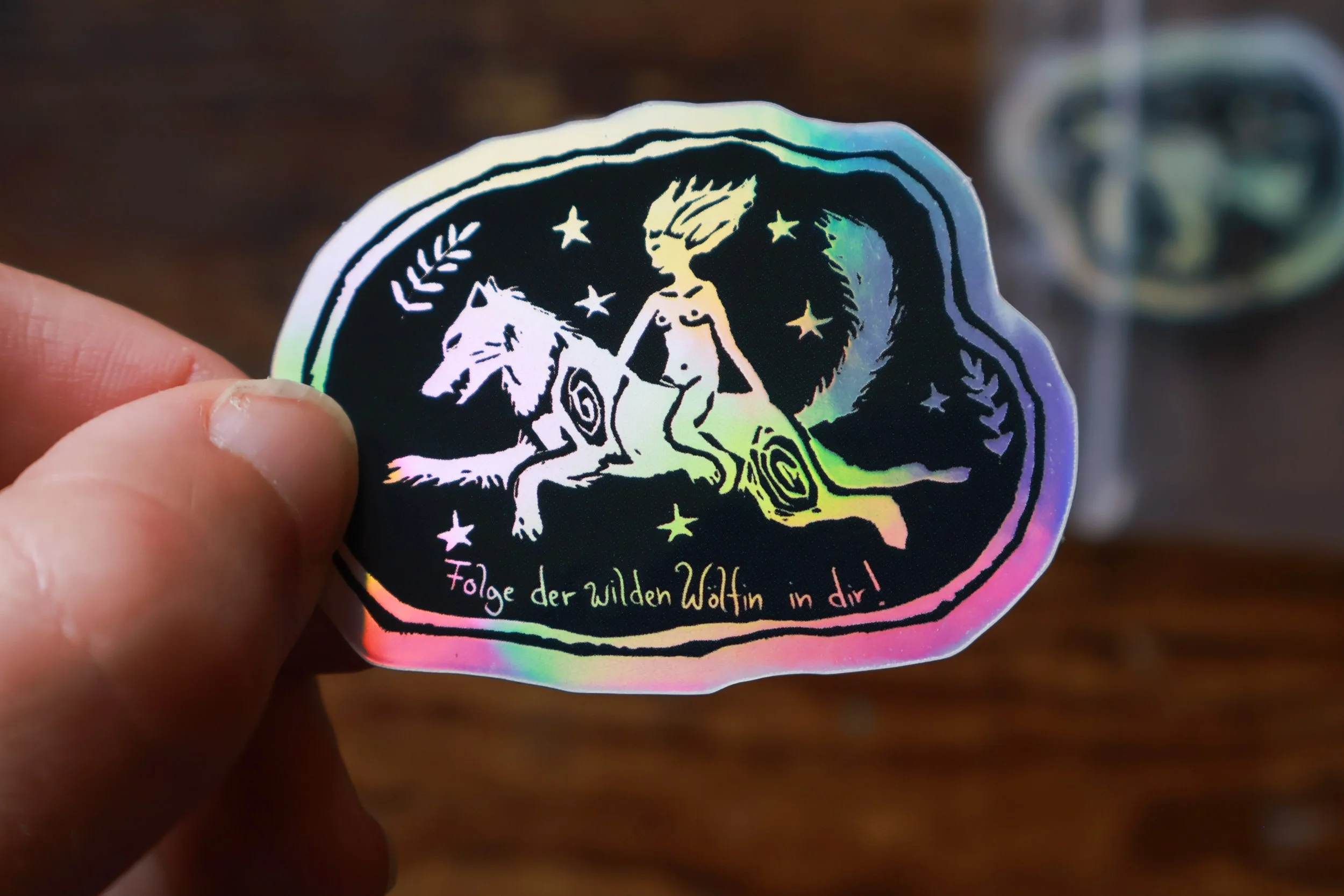 Holo-Sticker Folge der Wölfin