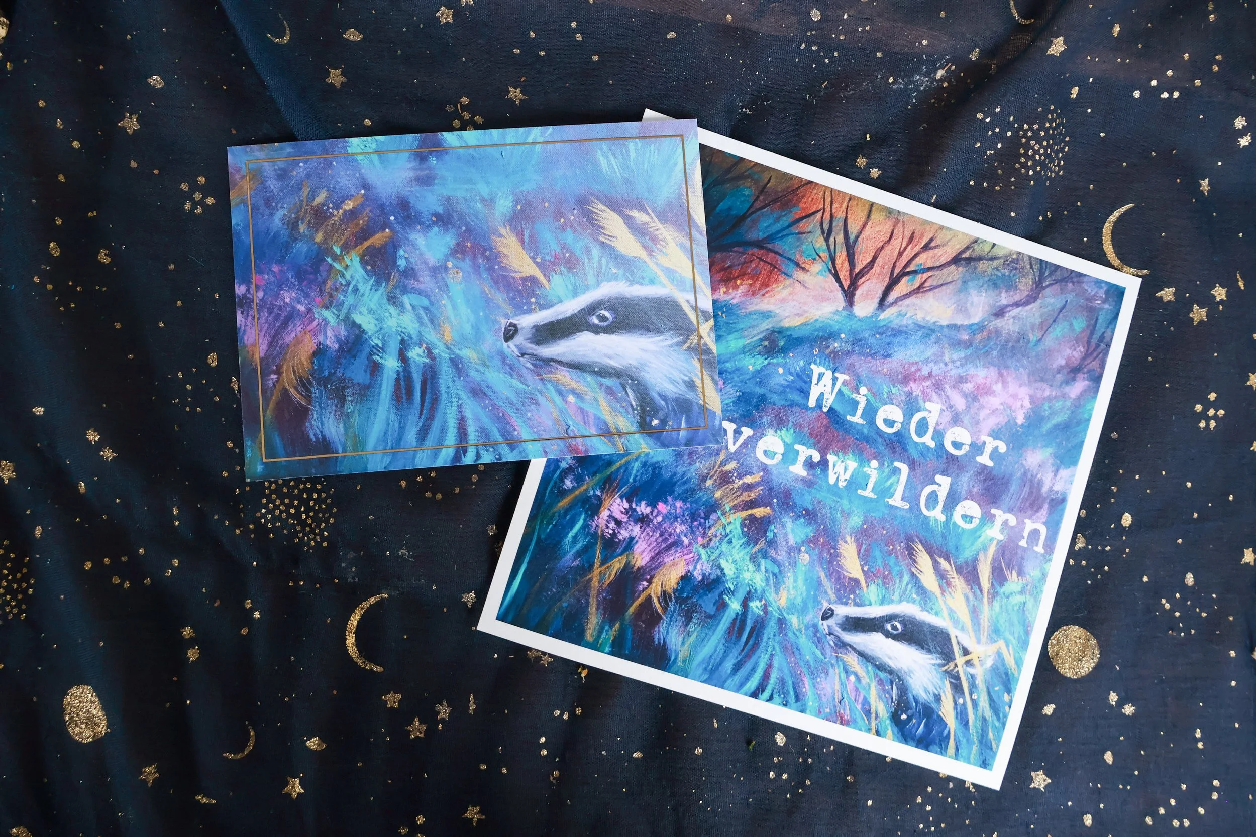 Set: Wieder Verwildern - Kunstdruck und Postkarte - Seelenwildnis