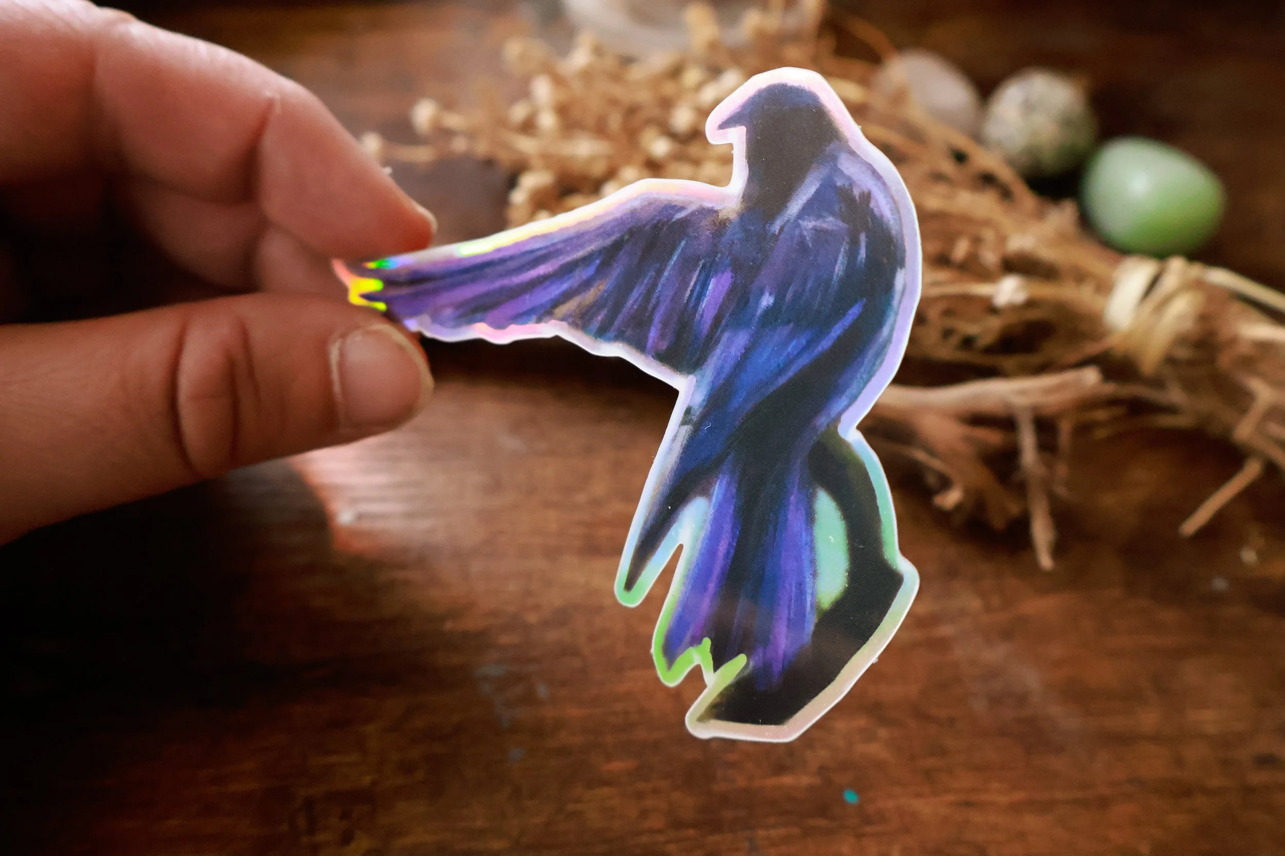Großer Sticker Krähe