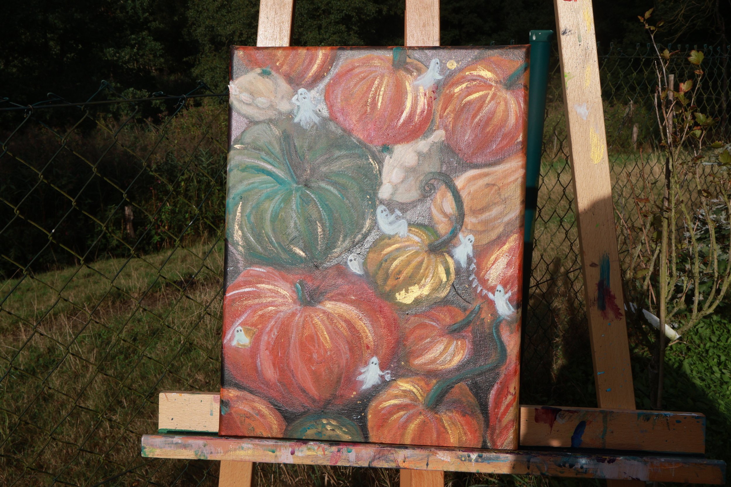 Herbst Kollektion: Original Acrylgemälde "Kürbiszeit"
