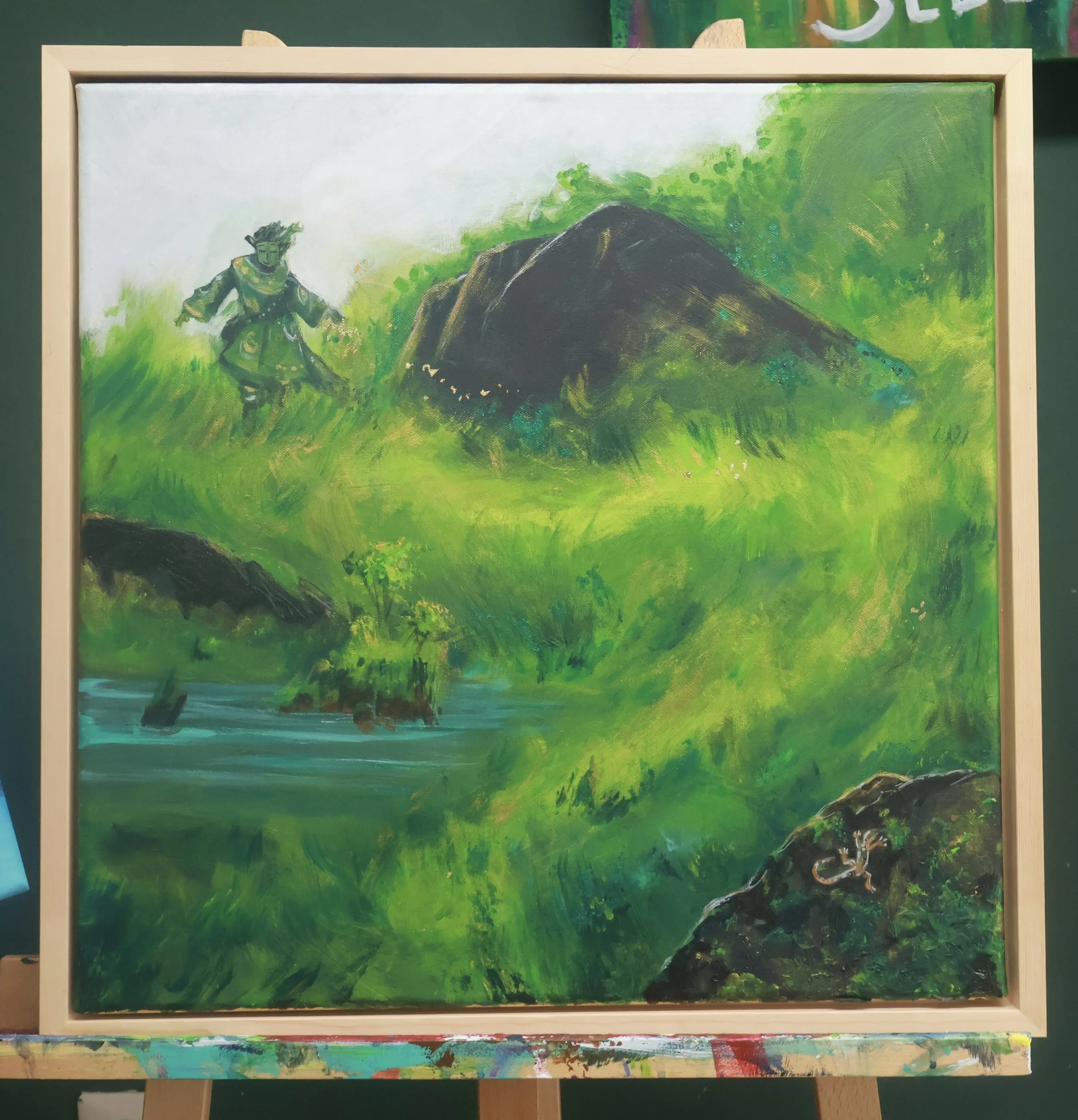 Original Acrylgemälde "Sehnsucht nach Grün"