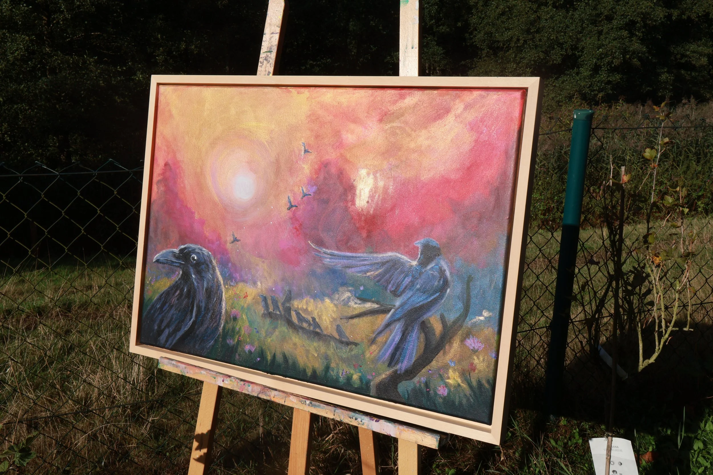 Krähenjagt Kunstwerk Flügelstill Lisa Brenk