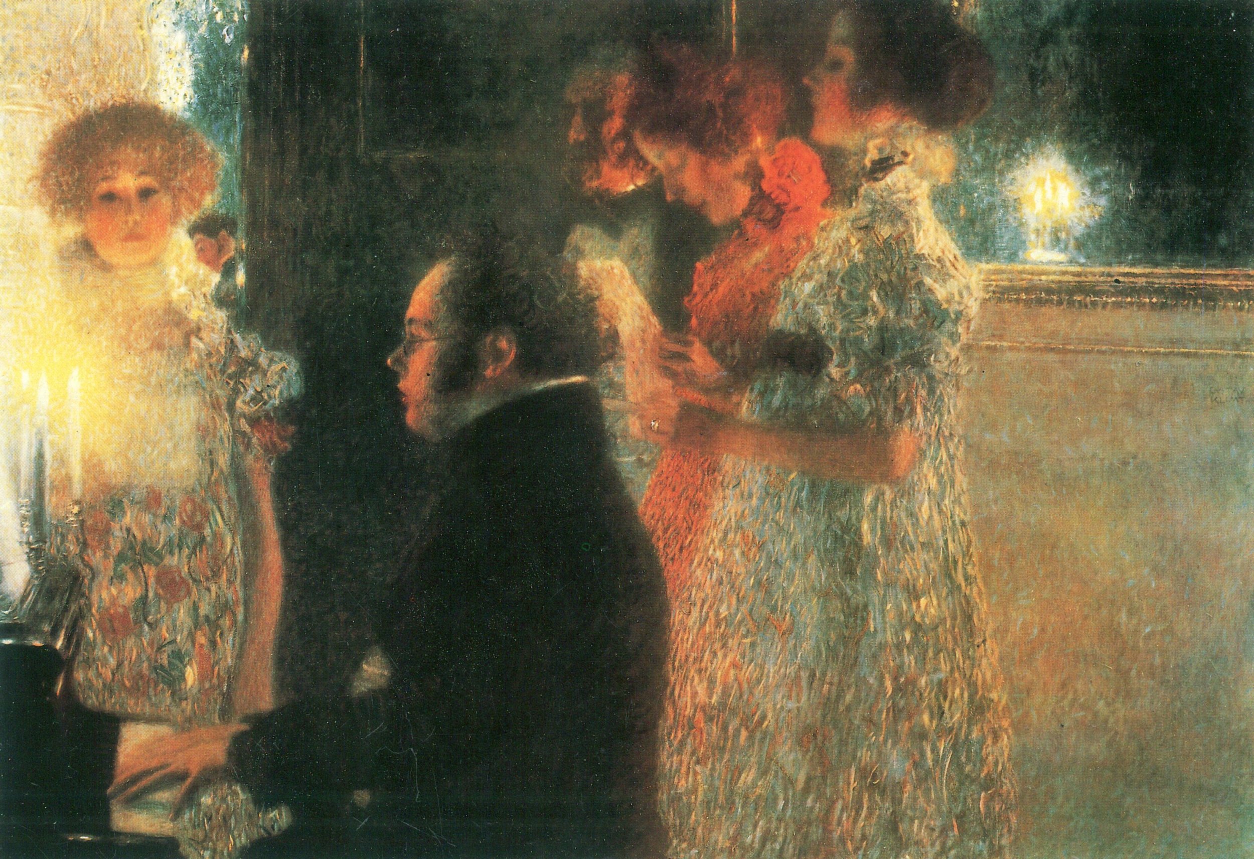 Roland Nivelais: A Sartorial Duet by Raphy Sarkissian | Schubert at the Piano painted by Gustav Klimt. No longer extant.
