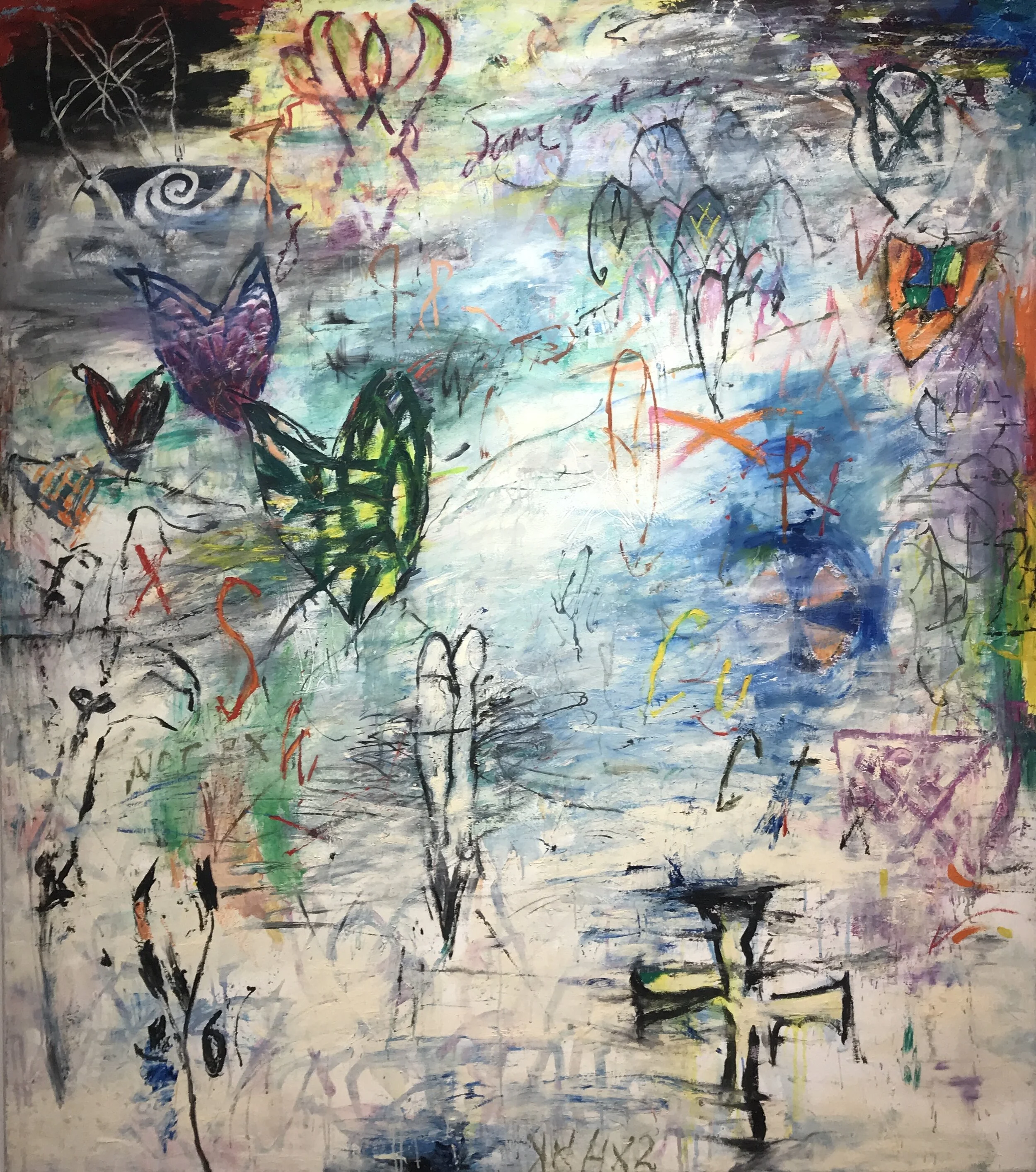 Ford Crull, White Light, White Heat, 2013. Oil and wax on canvas, 68 by 60 inches. Courtesy of the artist.