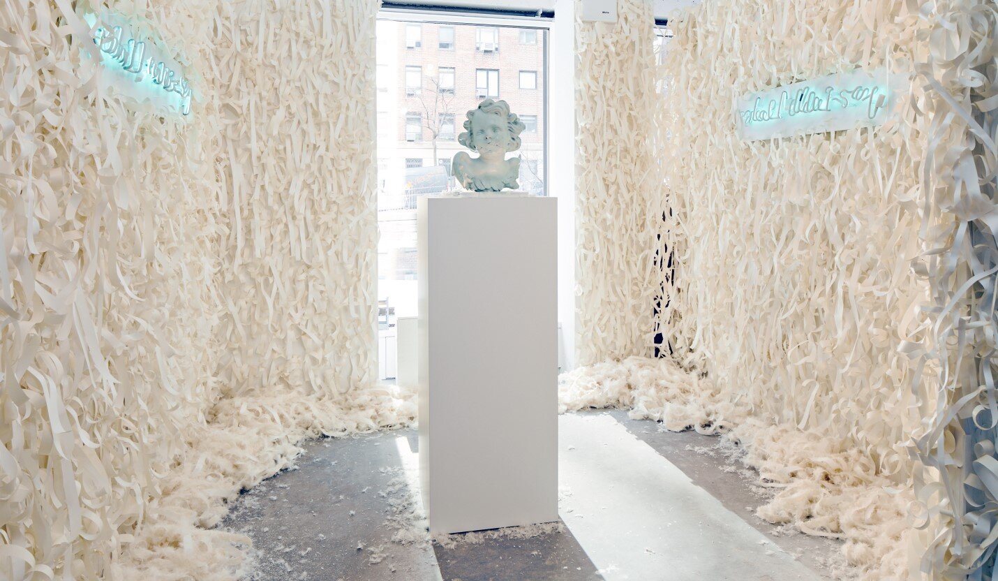 Rachel Lee Hovnanian, Taped Shut, installation view. Courtesy of the artist and Leila Heller Gallery.