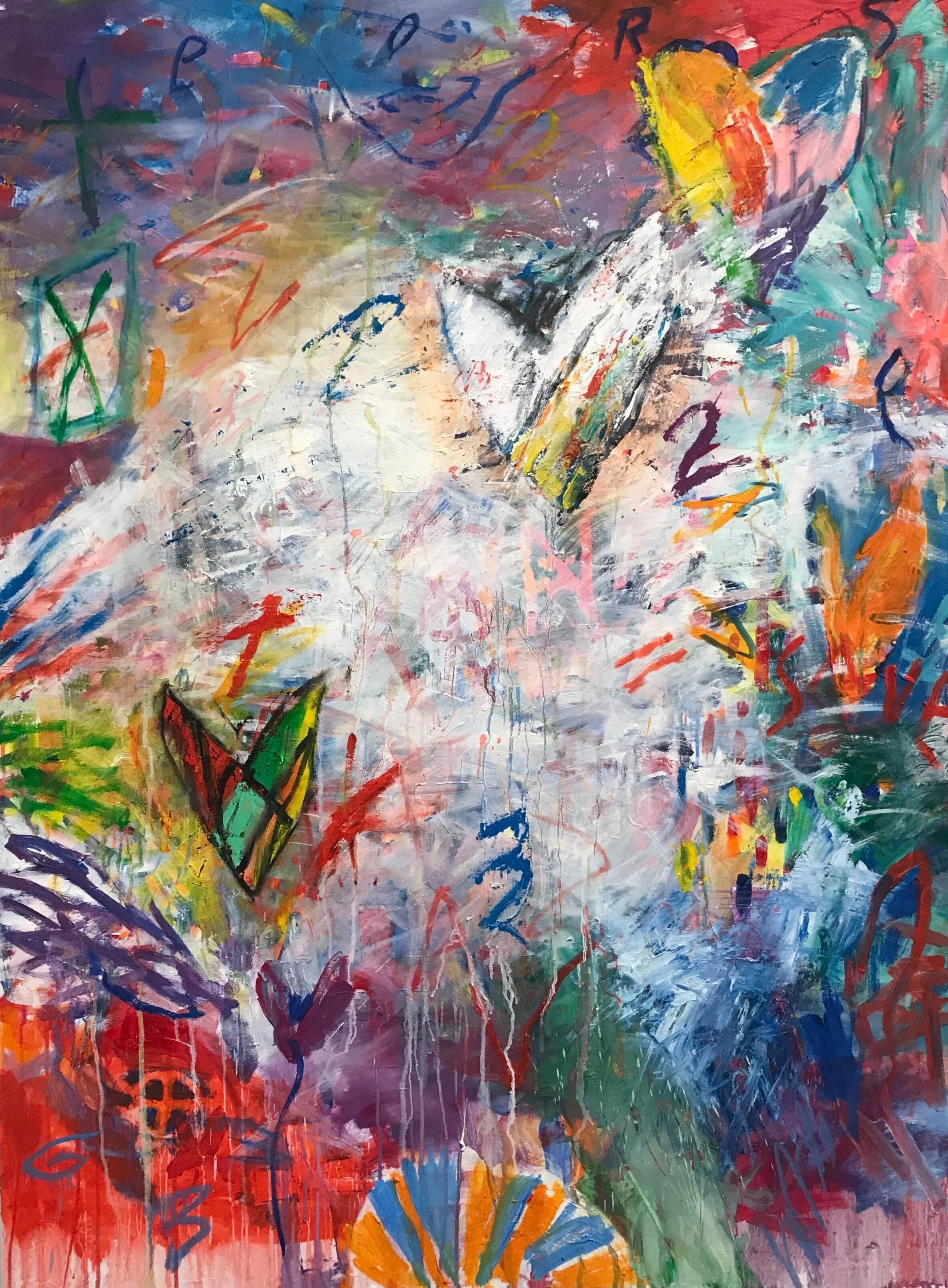 Ford Crull, New Star 2, 2019. Oil and wax on canvas, 48 by 36 inches. Courtesy of the artist.