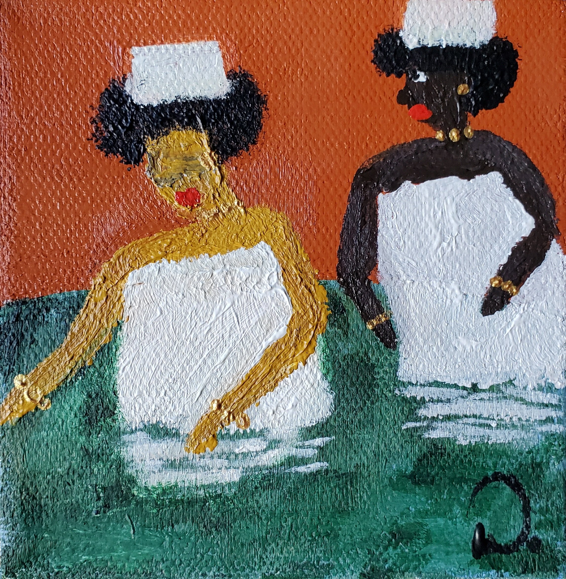 Untitled No. 2 (2021).
Acrylic on 4"x4" Canvas.