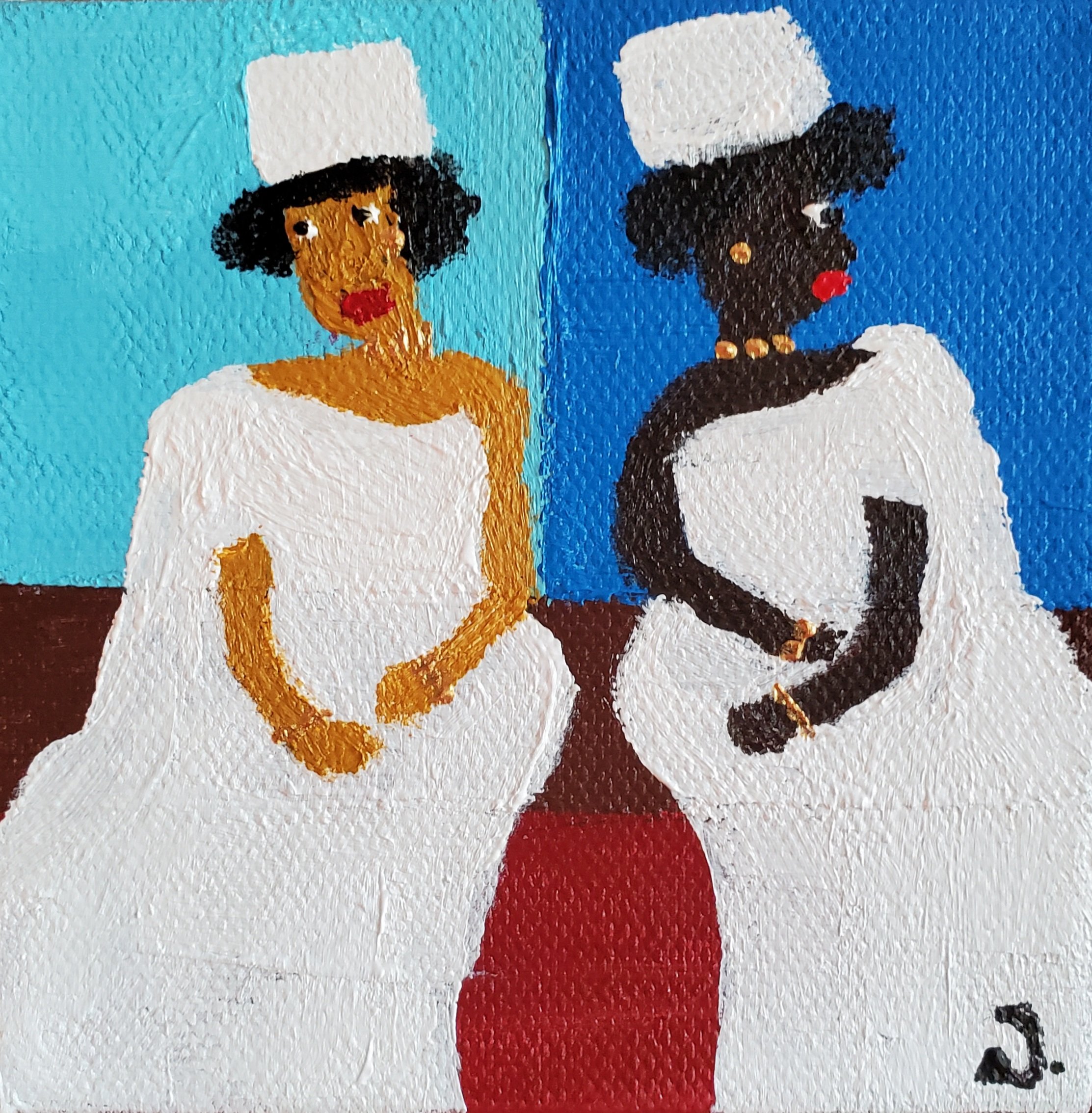 Untitled No. 1 (2021).
Acrylic on 4"x4" Canvas.