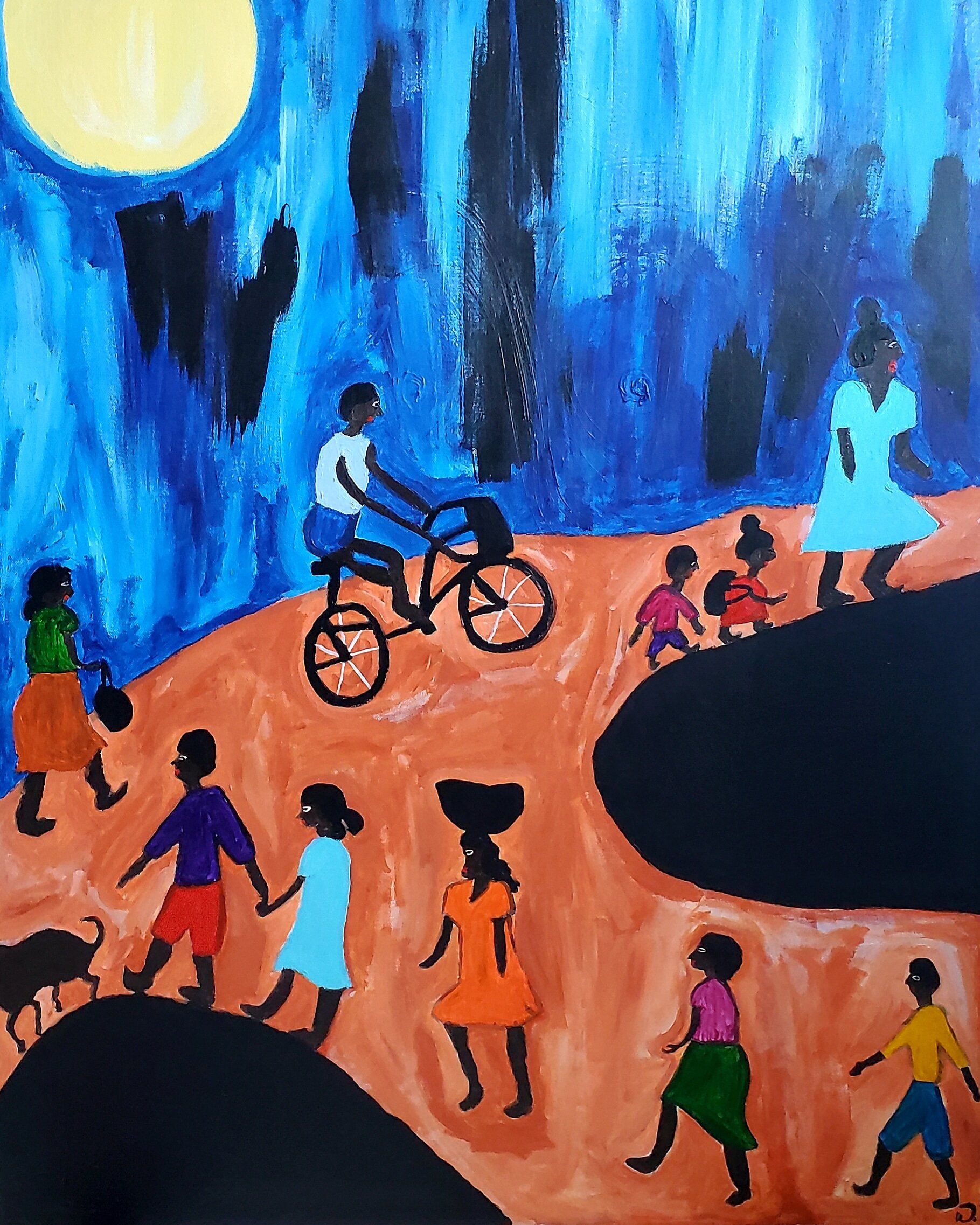 Movement (2021).
Acrylic on 30"x40" Canvas.