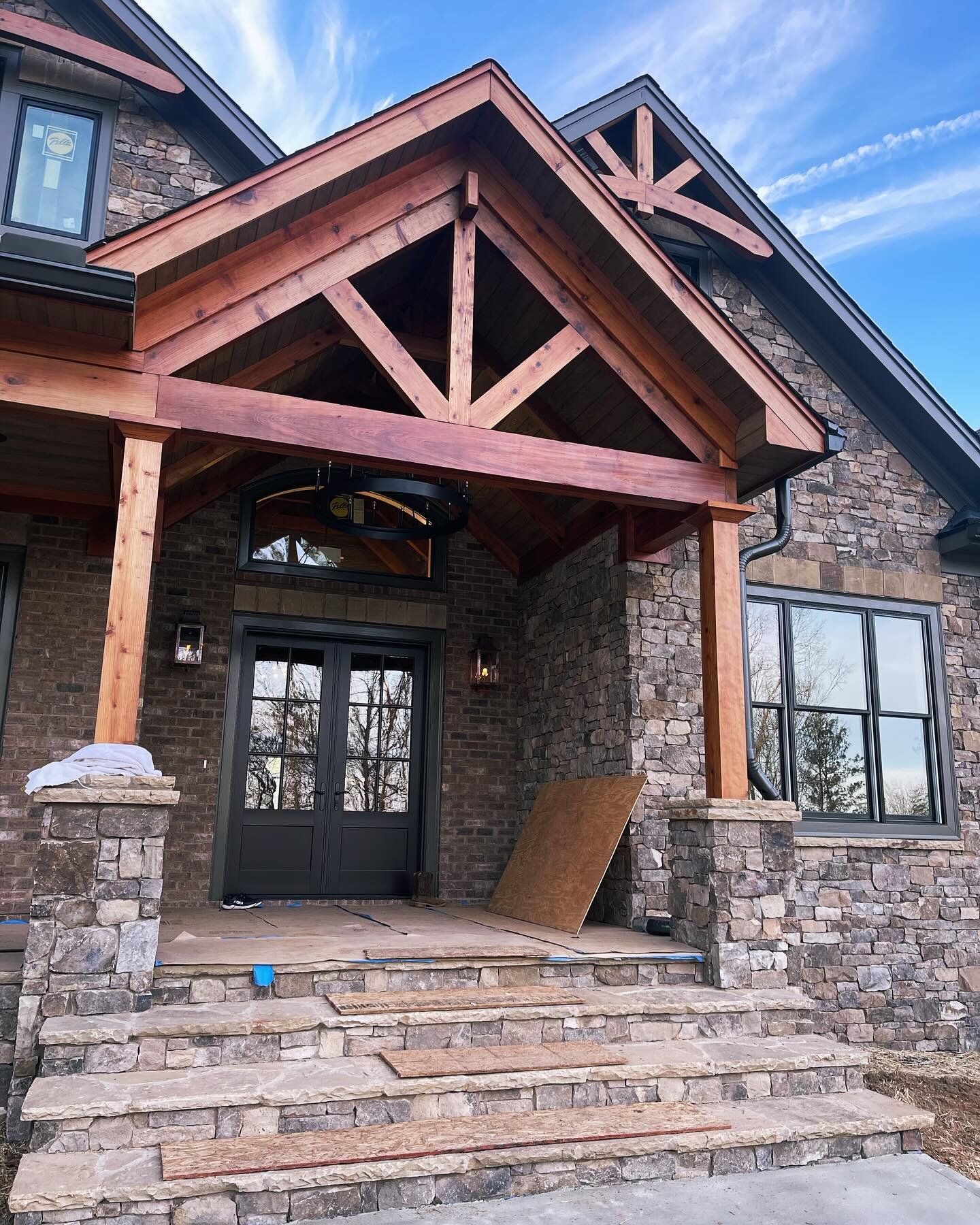 Check out this newly constructed mountain home! From the rugged look of Redwood beams to the rustic charm of tongue-and-groove ceilings, our premium building supplies can bring your dream home to life.

Come on in or give us a call at 770-779-8988 to