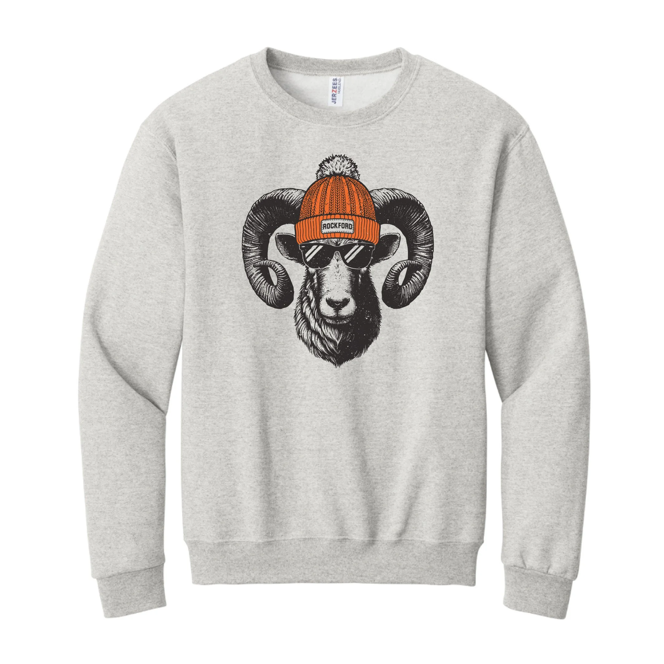 Jerzee Crewneck Adult Hip Ram Mascot