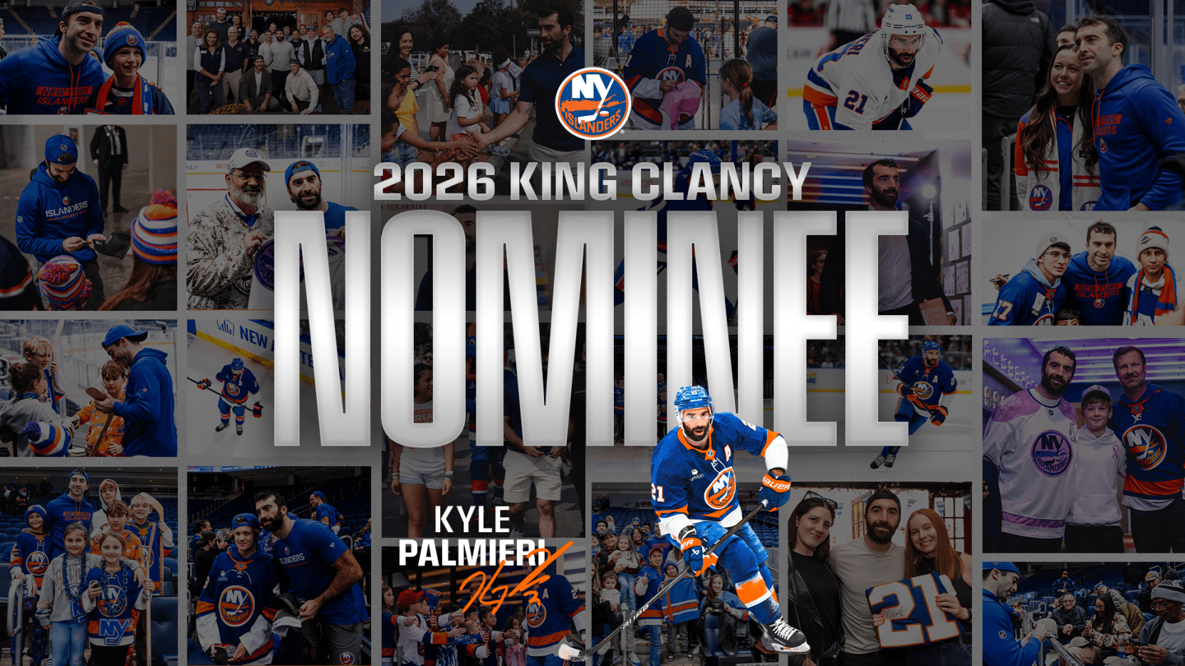 Palmieri Named Islanders Nominee For 2025-26 King Clancy Memorial Trophy