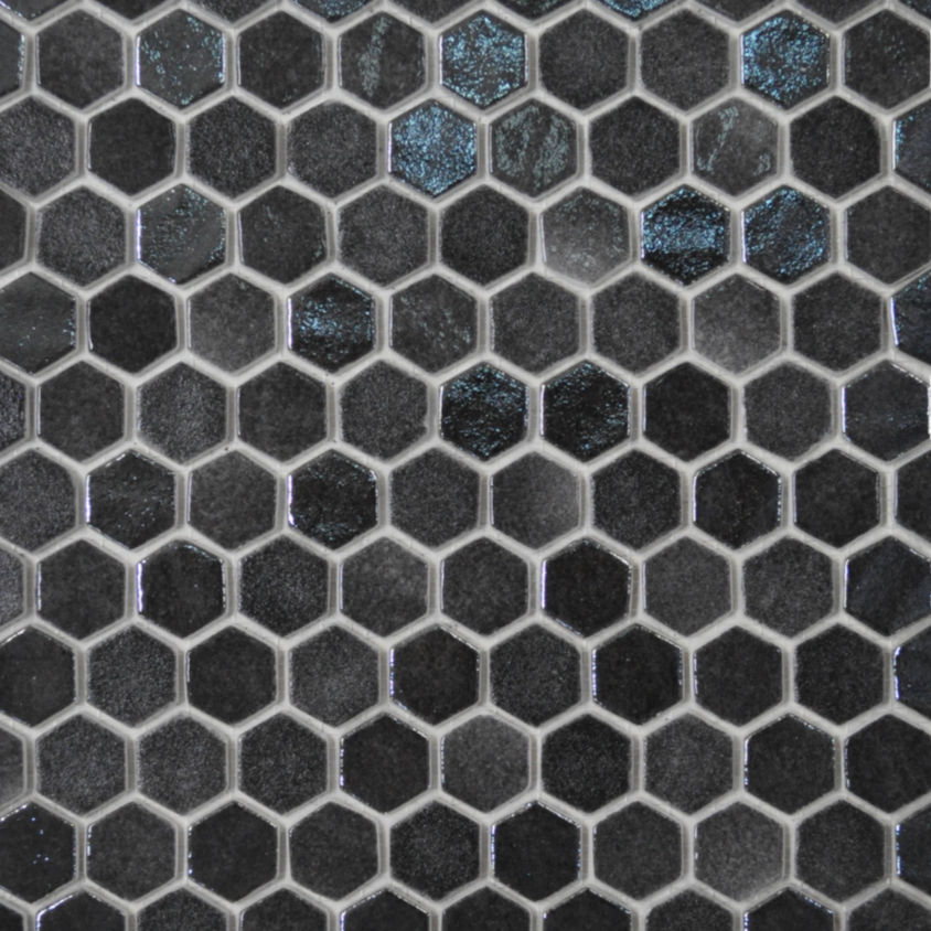 onix hex glass mosaic