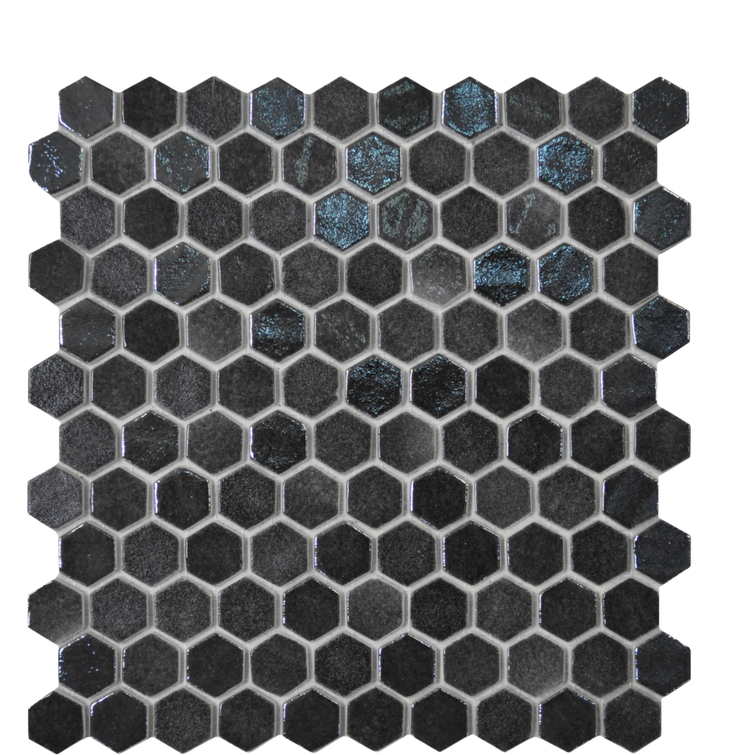 onix hex glass mosaic