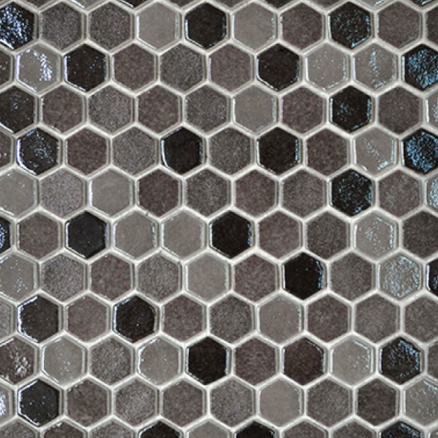 onix hex glass mosaic