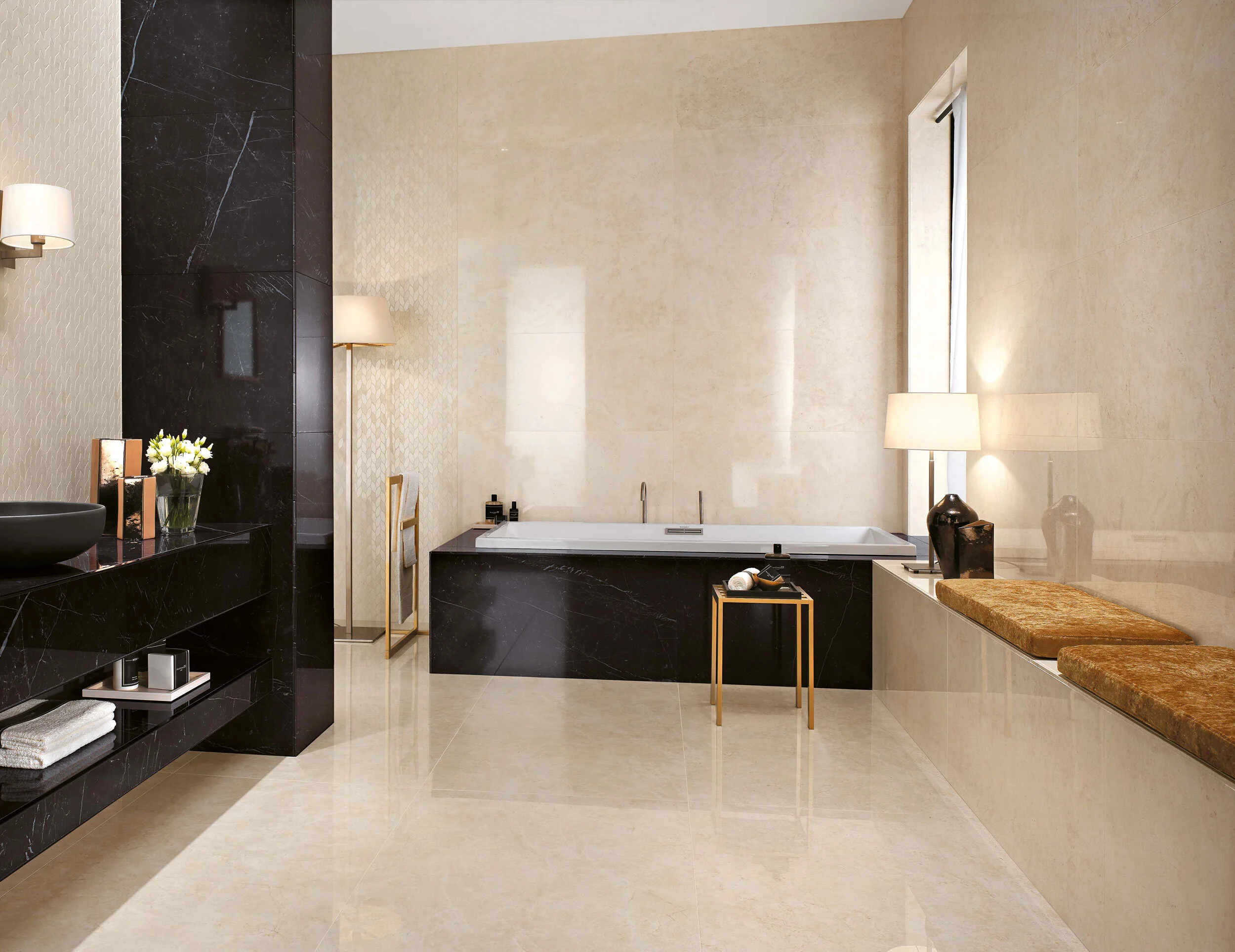 unoa 【Marble stone】No sleeve design Our custom 20mm sandblasted Greige Marble crazy pave