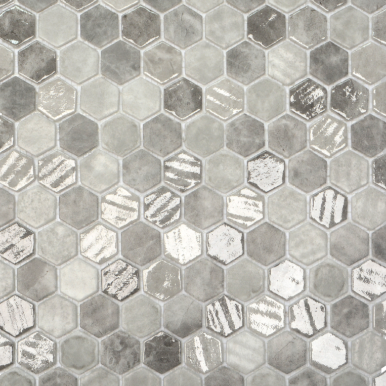 onix hex eco glass mosaic
