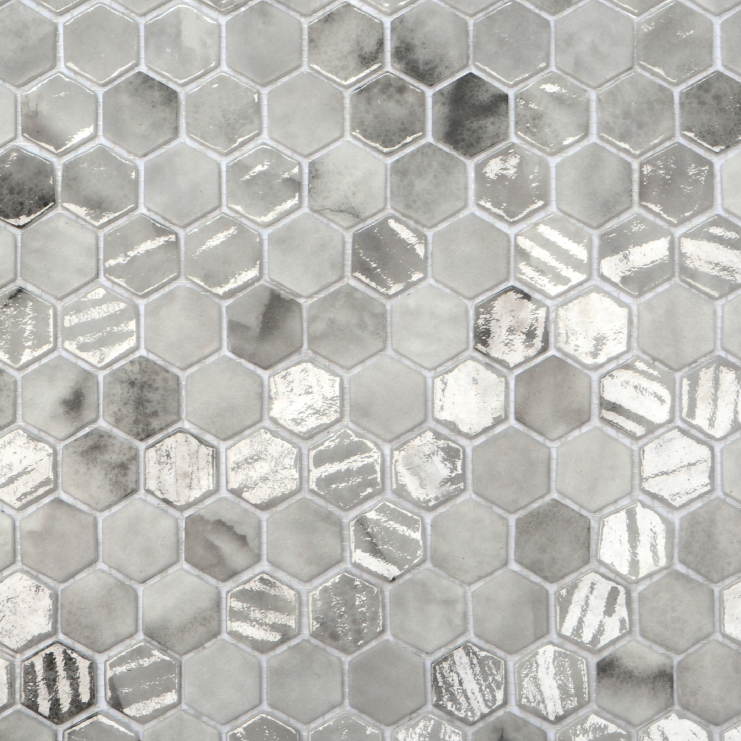 onix hex eco glass mosaic