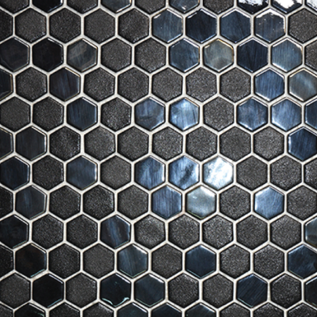 onix hex glass mosaic
