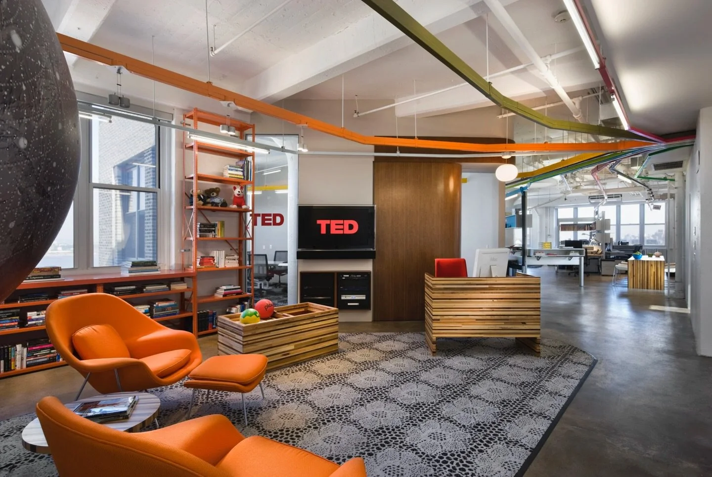 When the traditional corporate office layout of rows and cubicles didn&rsquo;t fit @ted Conferences&rsquo; mantra &ldquo;ideas worth spreading&rdquo;, we took an unconventional approach that stepped outside typical constraints.

Essential systems tha