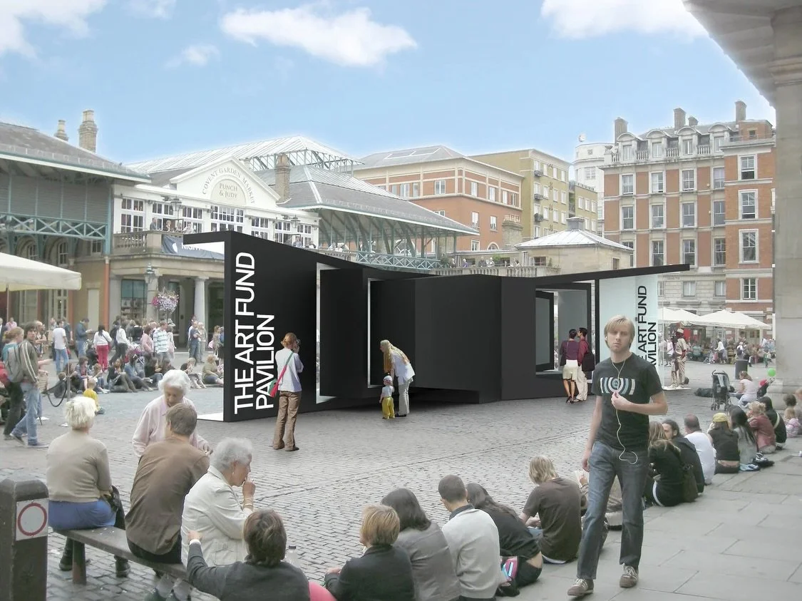 Art Fund Pavilion - A dynamic structure that connects people with art, and their environment.

This temporary London public gallery space was designed to bring people and art together through movement, light, and connection. Instead of creating a tra