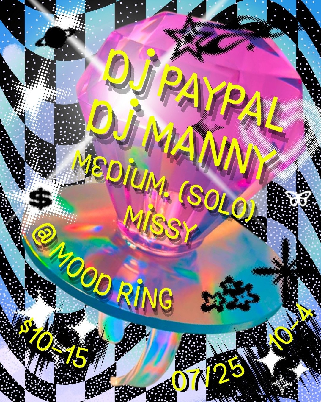 DJ Manny, DJ Paypal, Missy, & medium. (solo)