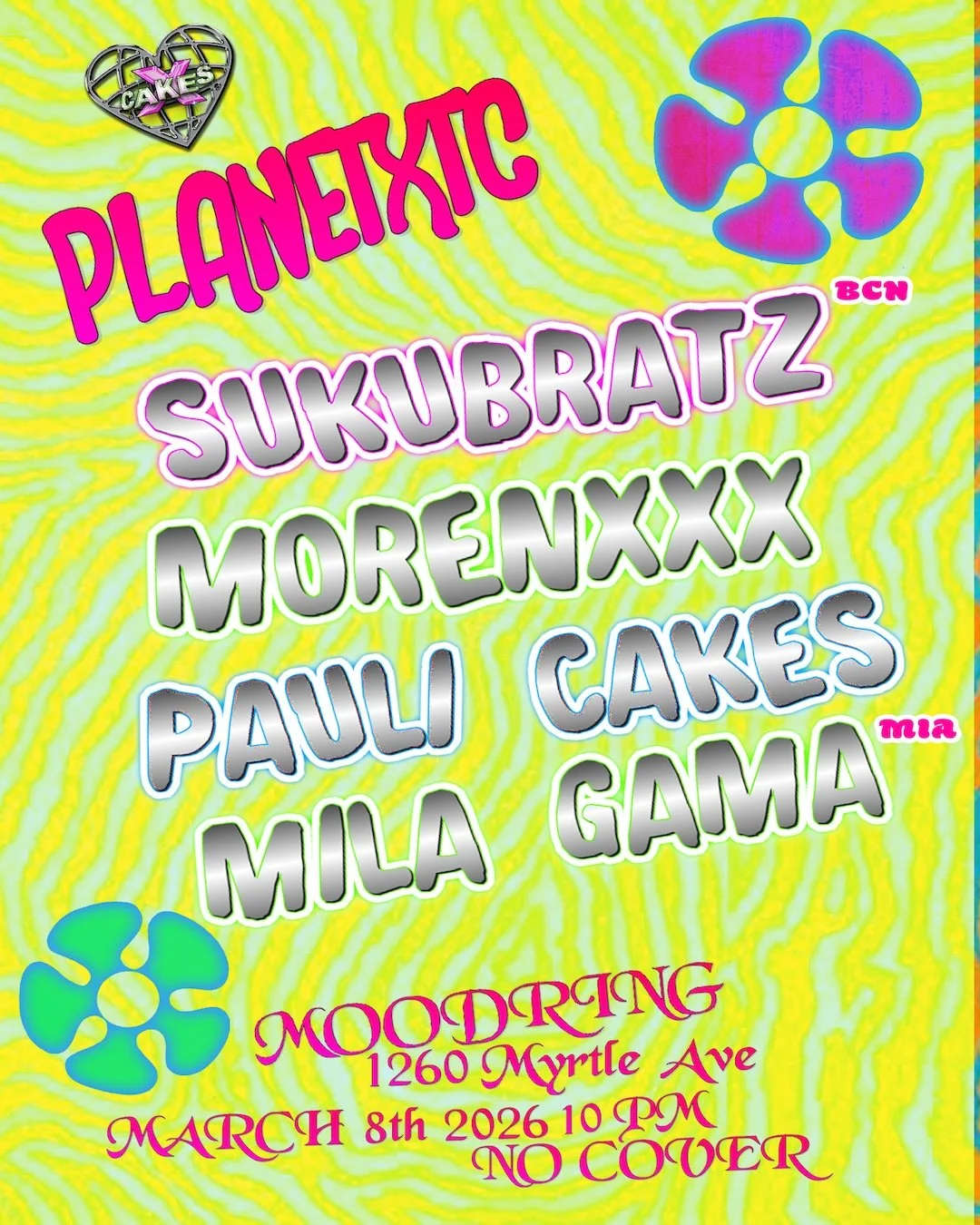 xcakes: Sukubratz, MORENXXX, Pauli Cakes, Mila Gama