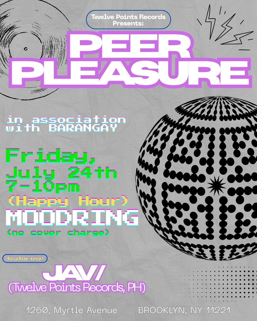 Twelve Points Records presents: PEER PLEASURE with JAV/