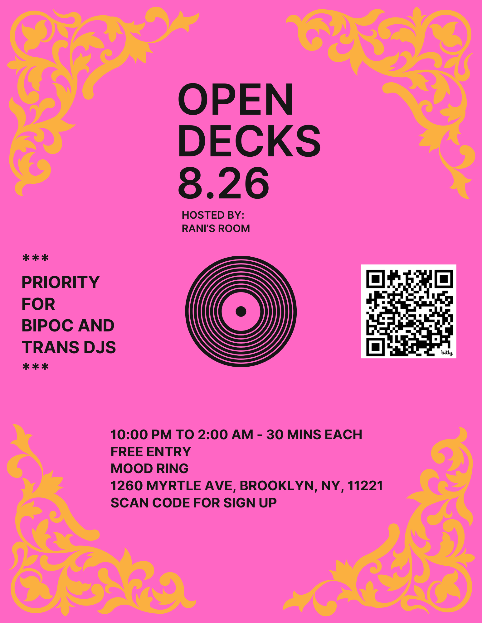 Rani's Room presents Open Decks
