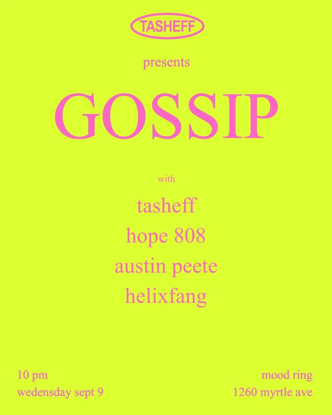 Tasheff presents GOSSIP