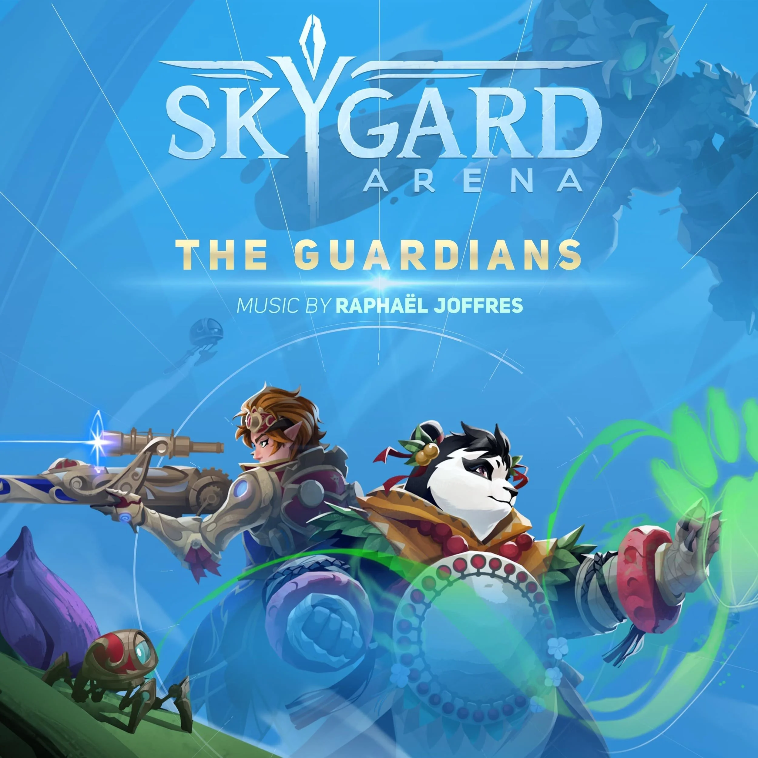 Album cover art for Skygard Arena: The Guardians, featuring music by Raphaël Joffres.