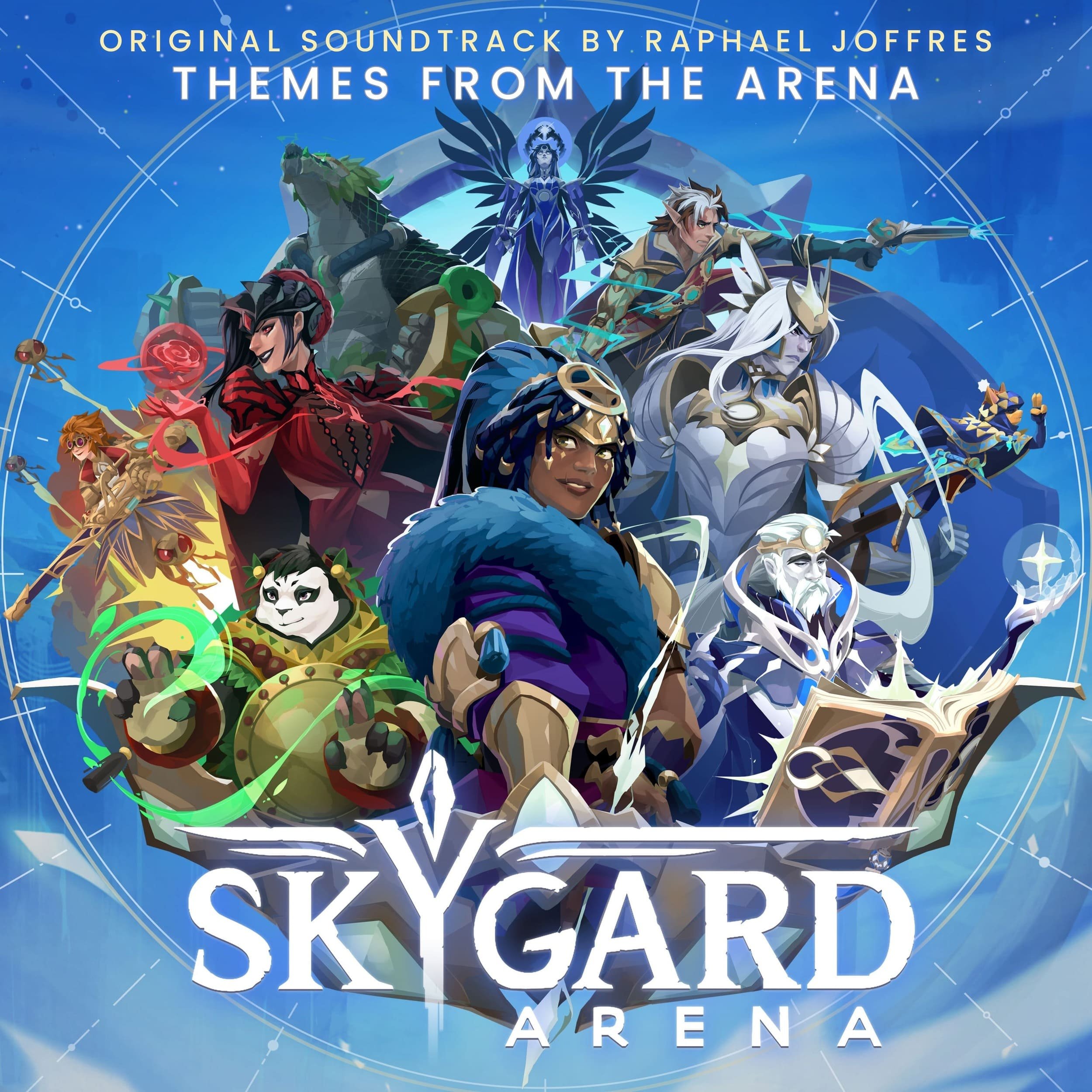 Album cover art for Skygard Arena: Themes From the Arena, featuring music by Raphaël Joffres.