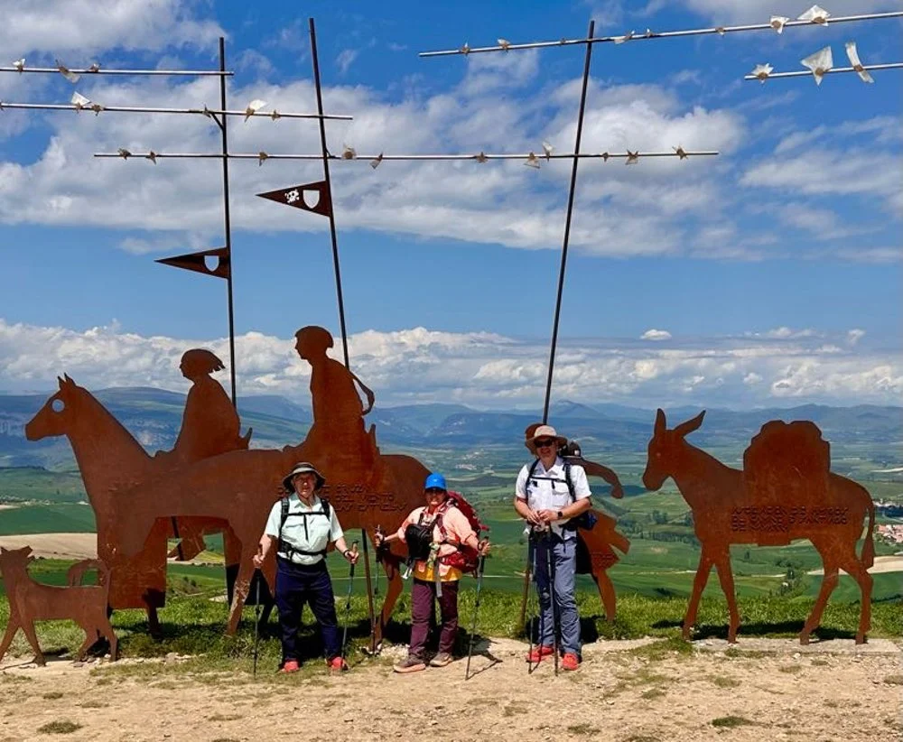 Steel pilgrim sculpture