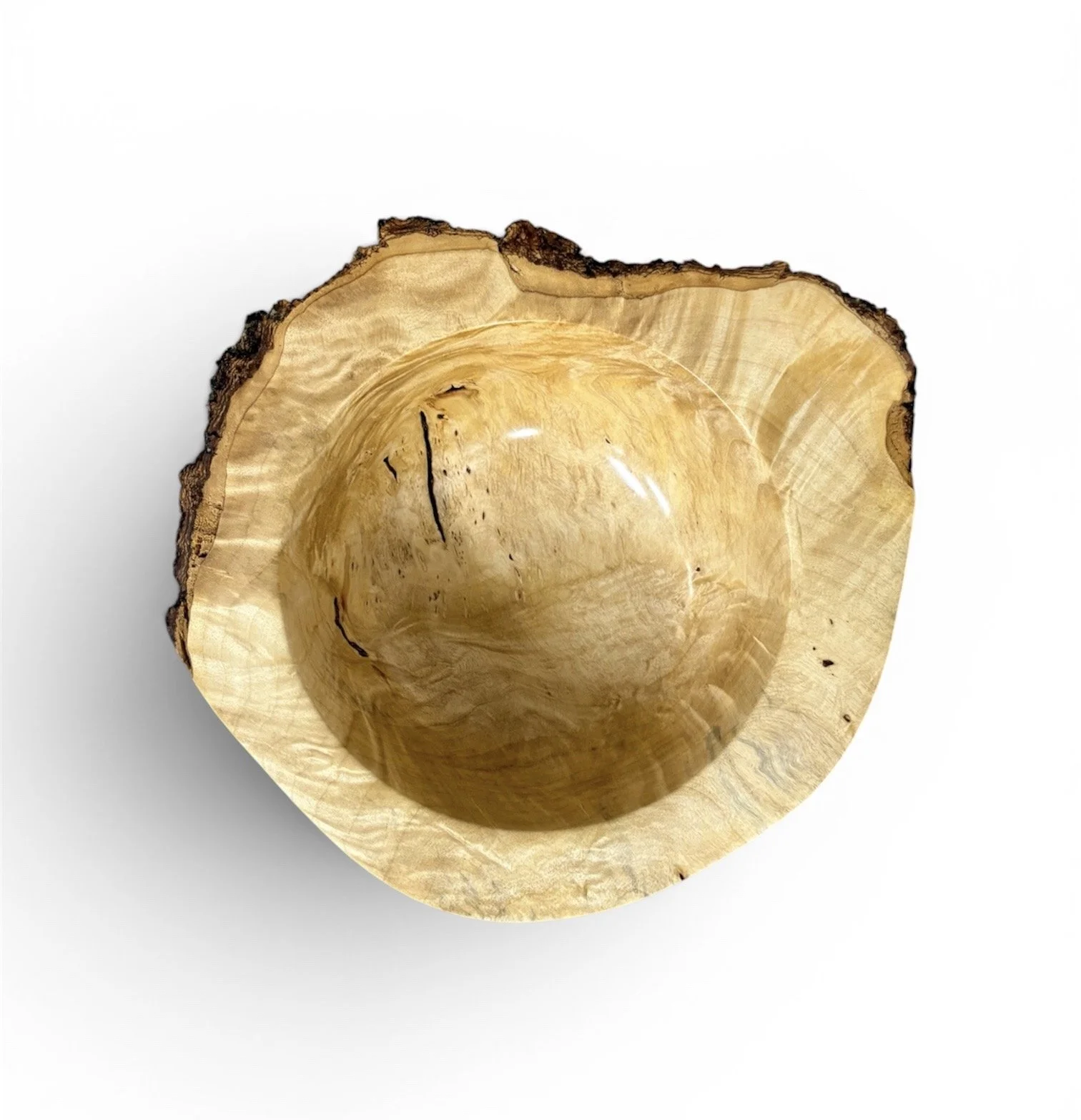 Figured Box Elder Bowl
11” round x 4” deep 
$300